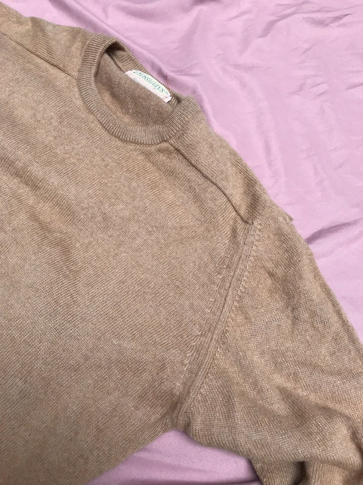 Handmade pure CAMEL HAIR made in SCOTLAND camel knitted jumper Size US M / EU 48-50 / 2 - 14 Thumbnail
