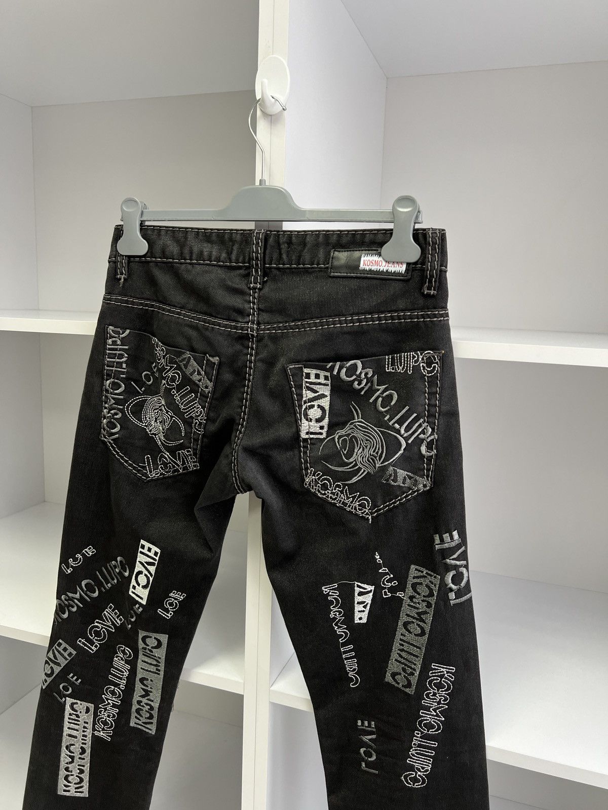 Japanese Brand × Vintage Vintage Kosmolupo Y2K Japanese Style Archival Black Pants Size US 30 / EU 46 - 14 Thumbnail