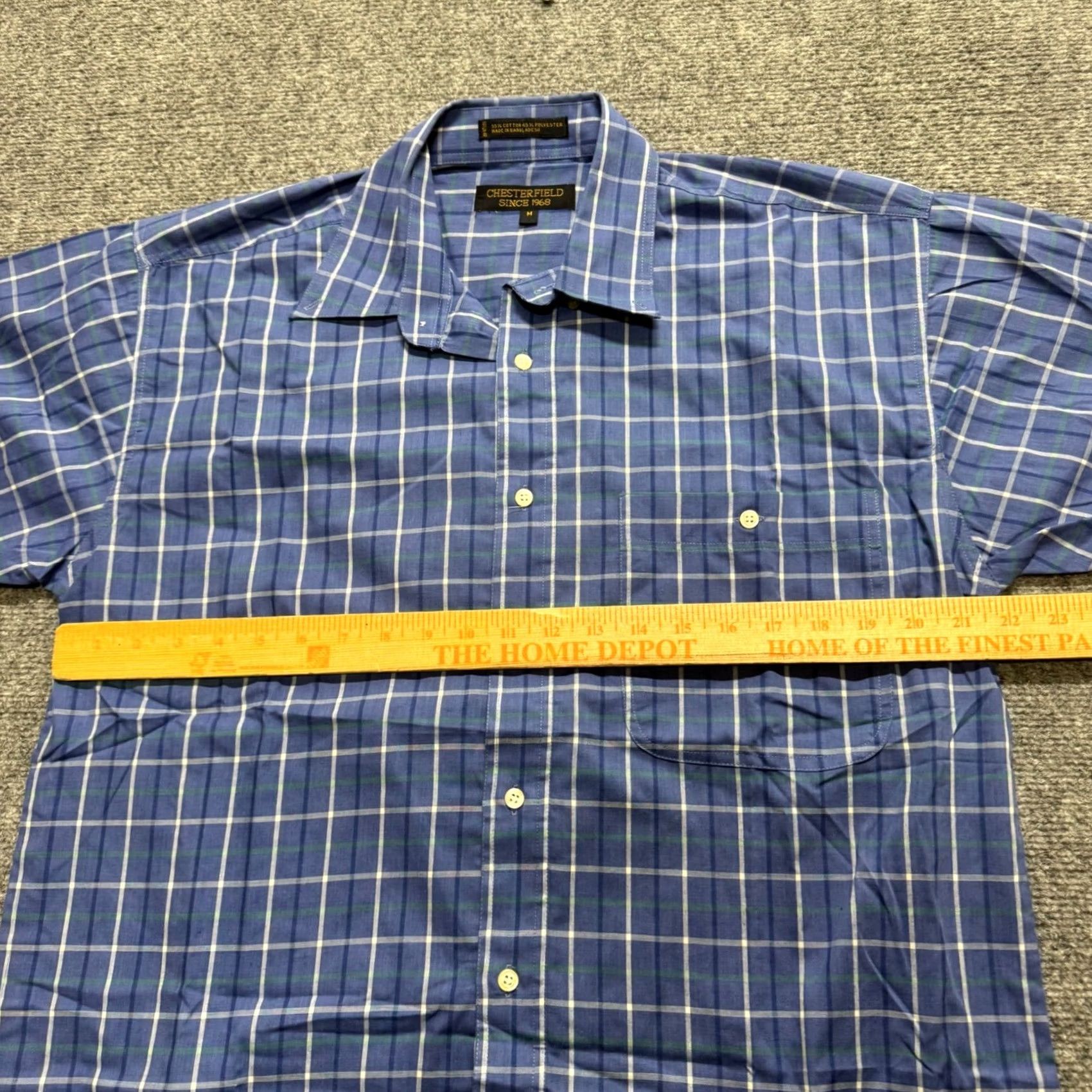 Vintage VINTAGE Chester Fields Plaid Button Up Shirt Mens M Short-sleeve Blue White 90s Mens Shirt Size US M / EU 48-50 / 2 - 5 Thumbnail