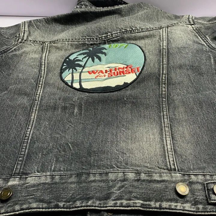 Saint Laurent Black Long Sleeve Denim Jacket-2507