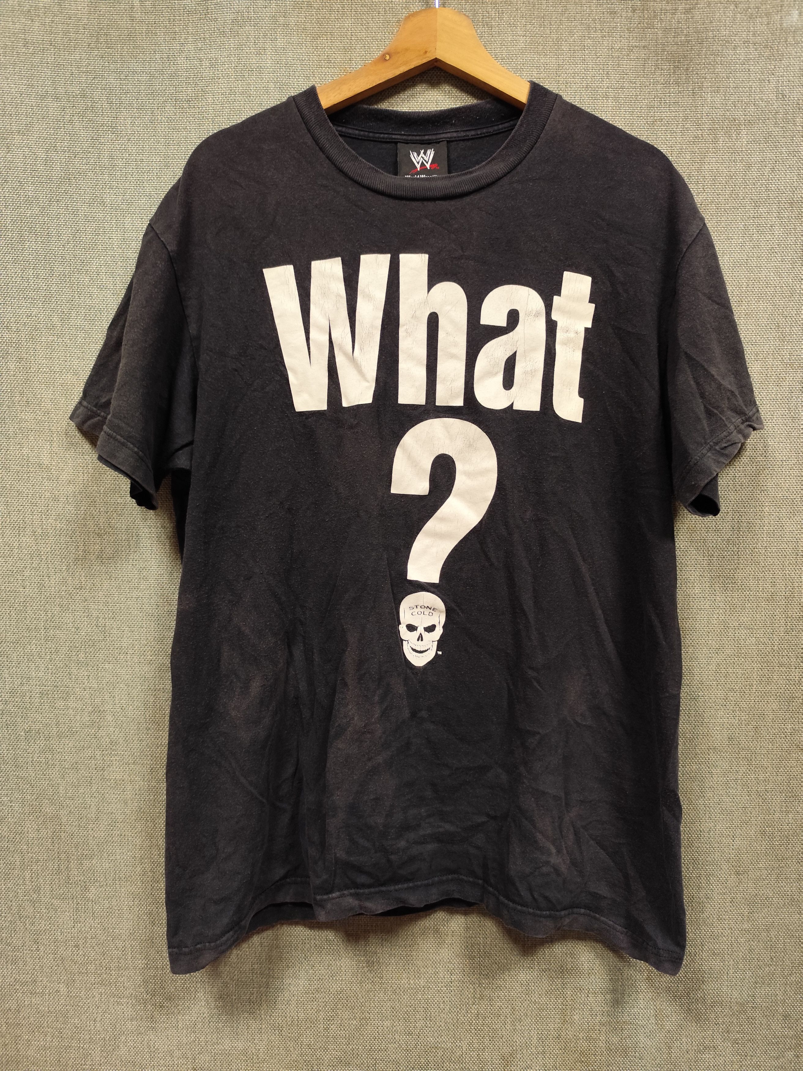 WWF Vintage 2002 t shirt stone cold distressed Size US L / EU 52-54 / 3 - 2 Thumbnail