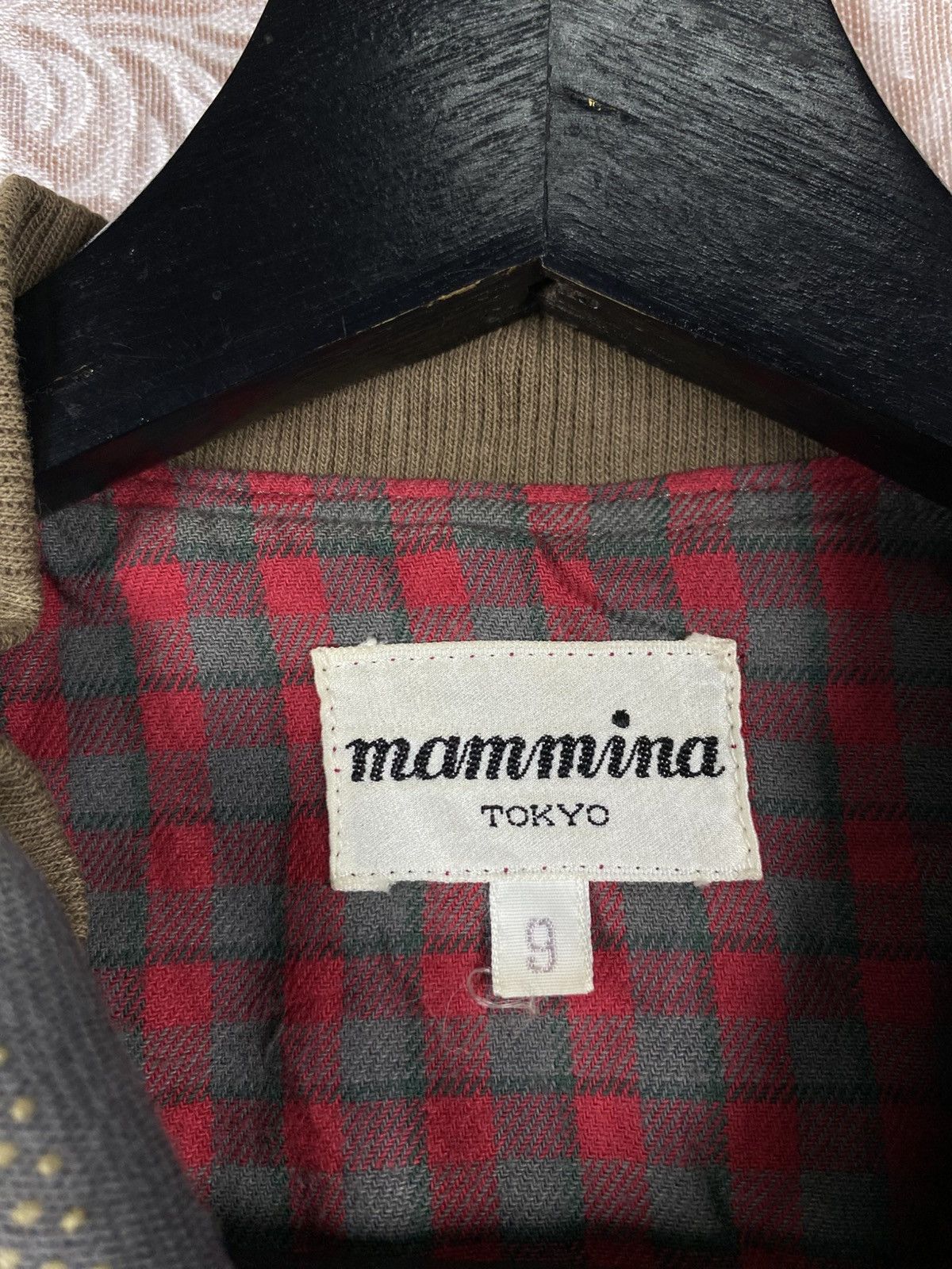 Japanese Brand Mammima Tokyo Olive Bomber Plaid Lining Cropped Workwear Size M / US 6-8 / IT 42-44 - 9 Thumbnail
