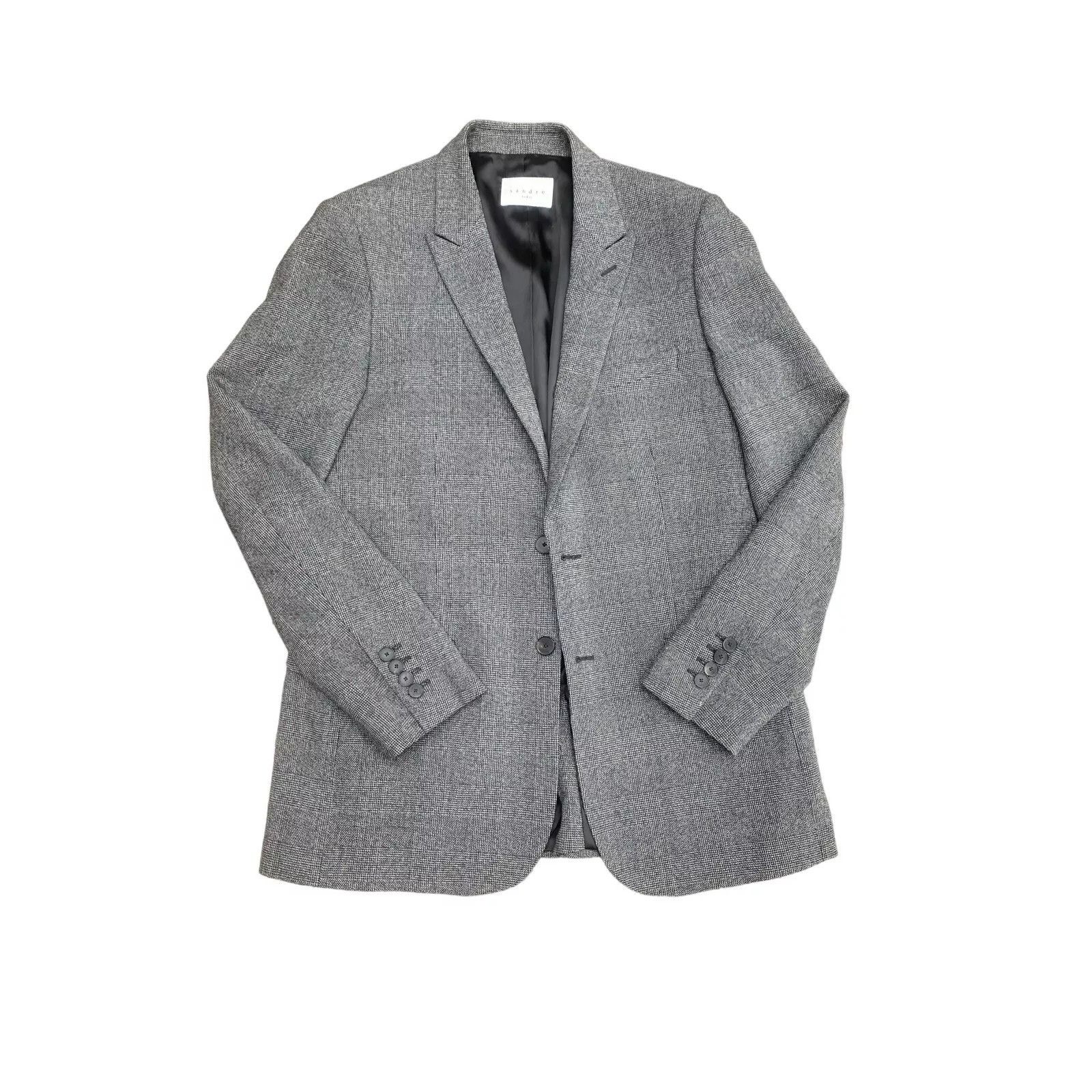 Sandro Grey Wool Suit Size 42R - 3 Thumbnail