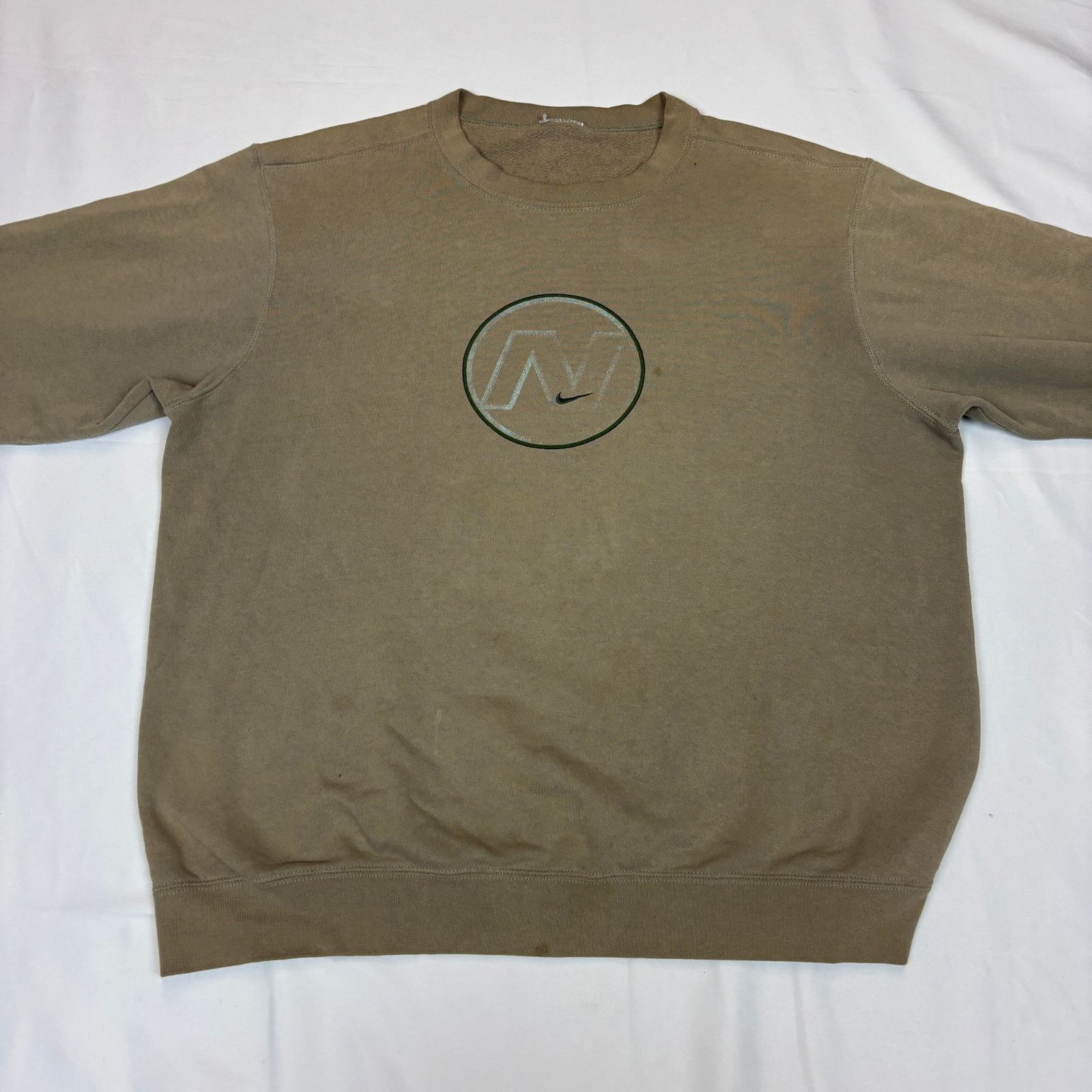 Nike × Vintage Vintage 90s Nike Circle N Center Swoosh Logo Sweatshirt L/XL Size US L / EU 52-54 / 3 - 2 Thumbnail