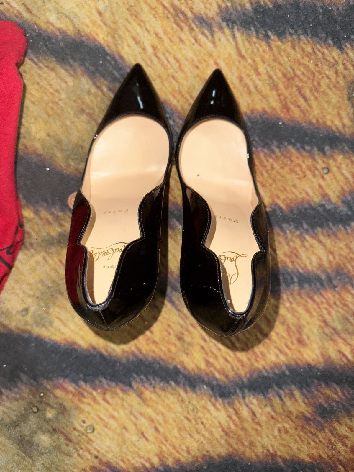 Christian Louboutin Christian Louboutin Hot Chick 100MM Leather Pumps Size US 7.5 / IT 37.5 - 3 Thumbnail