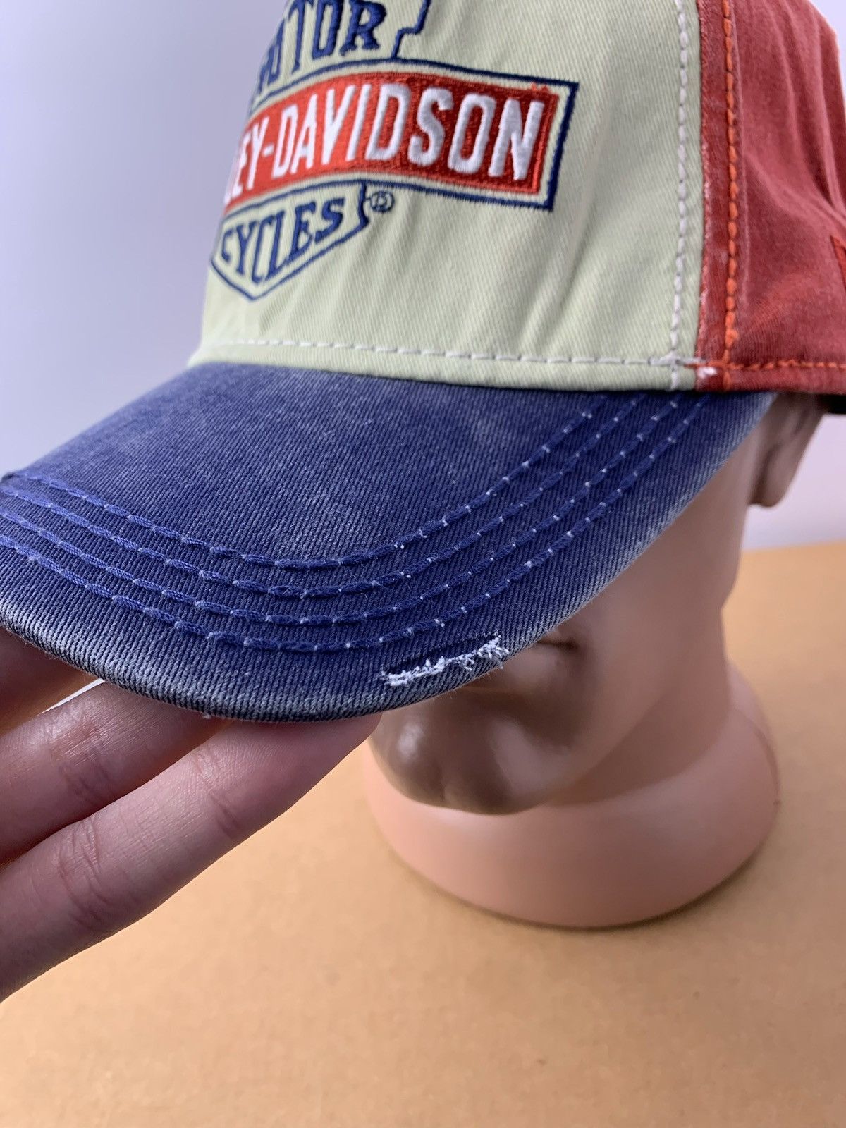 Harley Davidson × Vintage Vintage Harley Davidson cap Moto rare distressed Size ONE SIZE - 4 Thumbnail