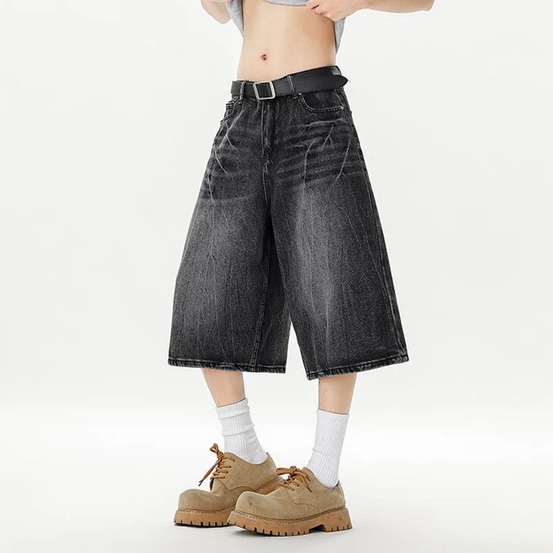 Jean Loose Fit Streetwear Denim Shorts Men Summer Size US 34 / EU 50 - 3 Thumbnail