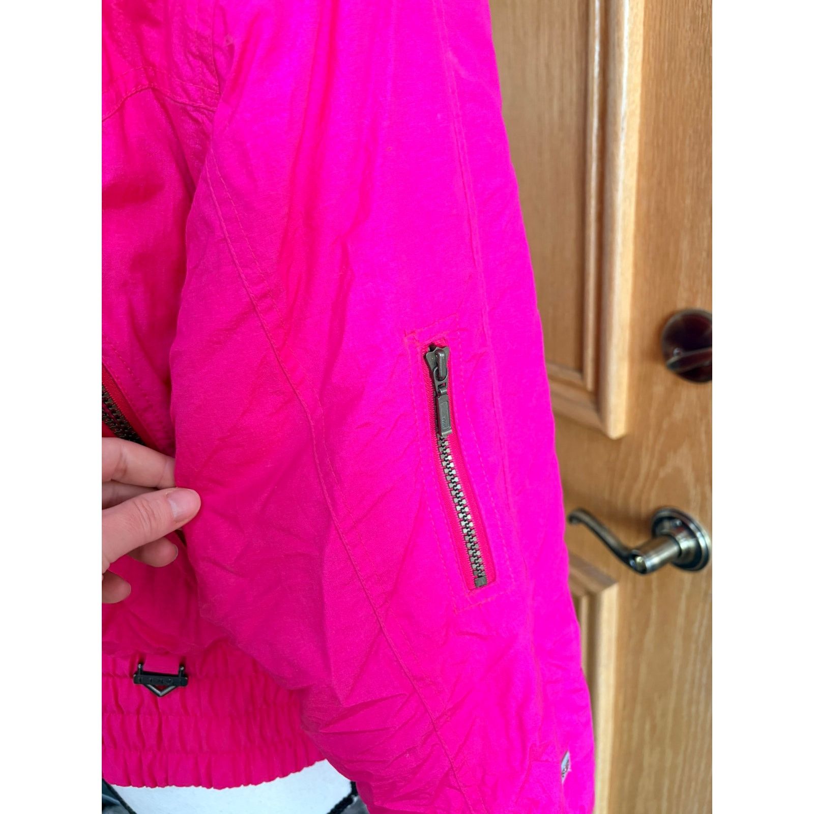 Fera Vintage 80 Women’s Ski Jacket Size 8 Hot Pink Cropped Jacket Size M / US 6-8 / IT 42-44 - 5 Thumbnail