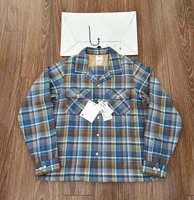 visvim【BOOMER SHIRT CHECK L/S】 Visvim Khadi Boomer Shirt Navy – NOMAD