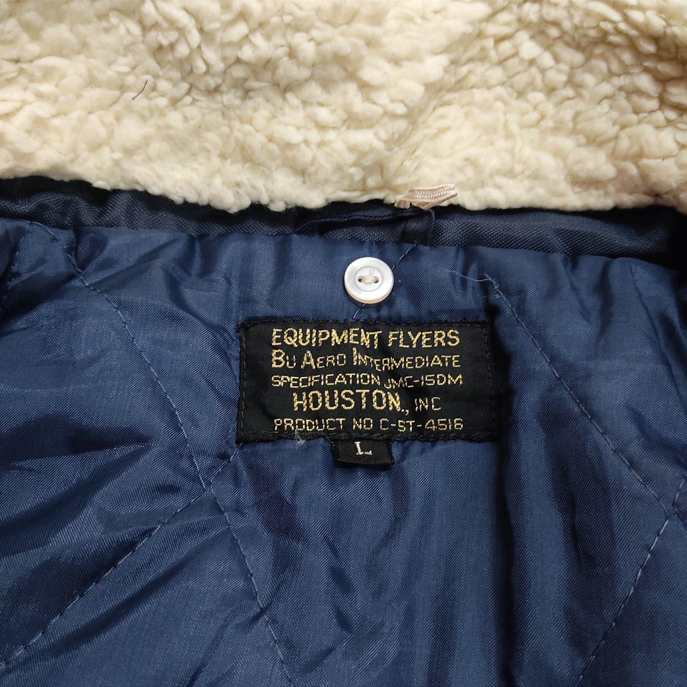 Vintage Vintage Houston Inc Bomber Blouson Flight Jacket Size US L / EU 52-54 / 3 - 9 Thumbnail