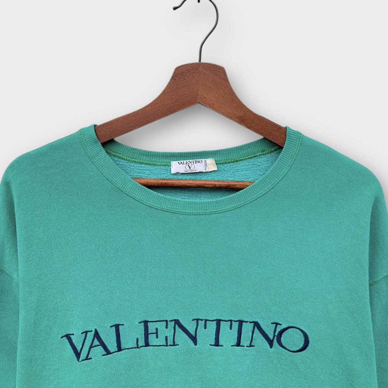 Valentino BAGGY VALENTINO SWIMWEAR CREWNECK EMBROIDERED TURQUOISE Size M / US 6-8 / IT 42-44 - 4 Thumbnail