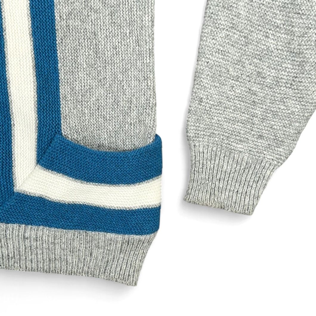 Vintage VINTAGE Diplomat Cardigan Sweater Adult MEDIUM Gray Striped Orlon Knit USA 60s Mens Size US M / EU 48-50 / 2 - 6 Thumbnail