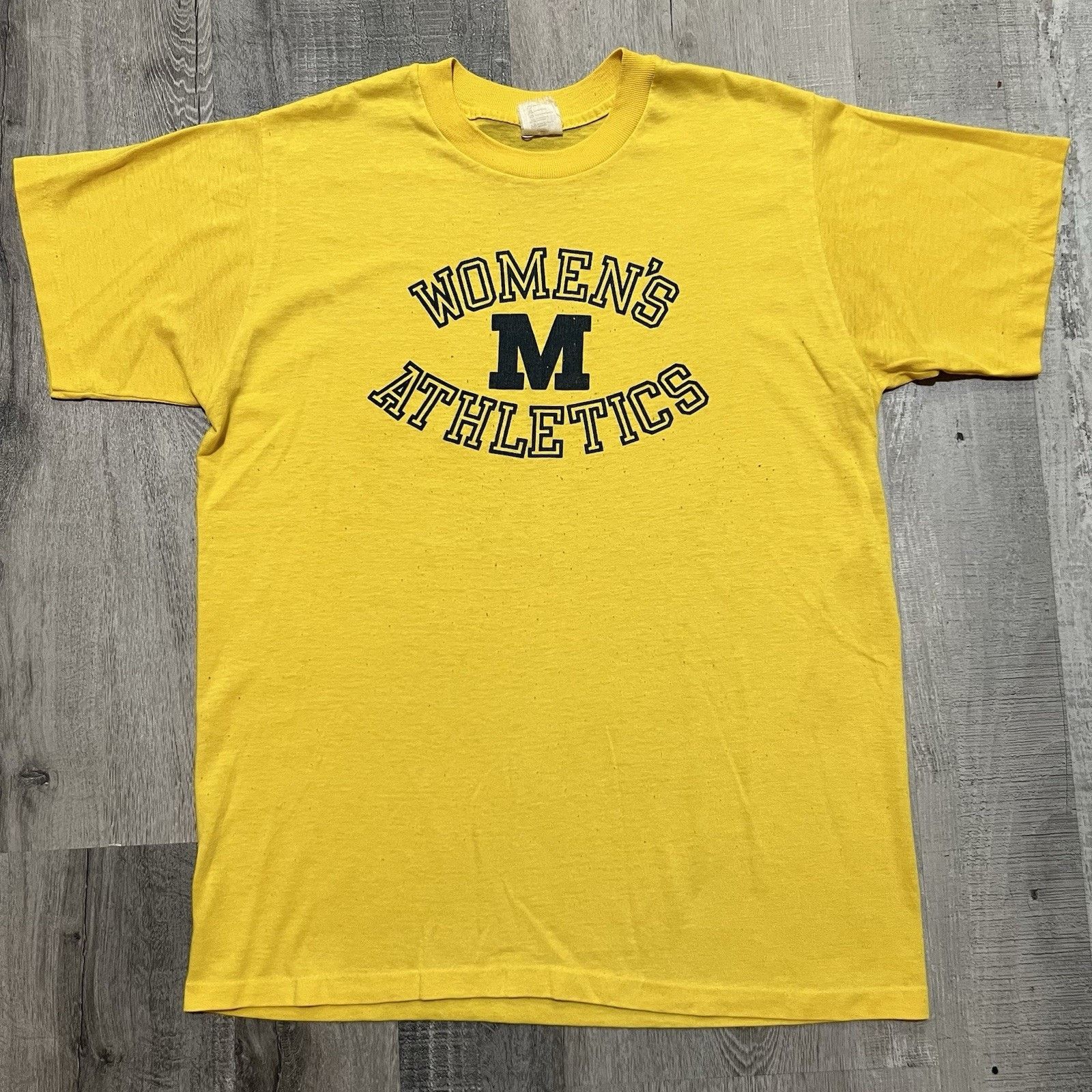 Vintage VTG 1970s University Of Michigan Wolverines Athletics Shirt Size US L / EU 52-54 / 3 - 1 Thumbnail