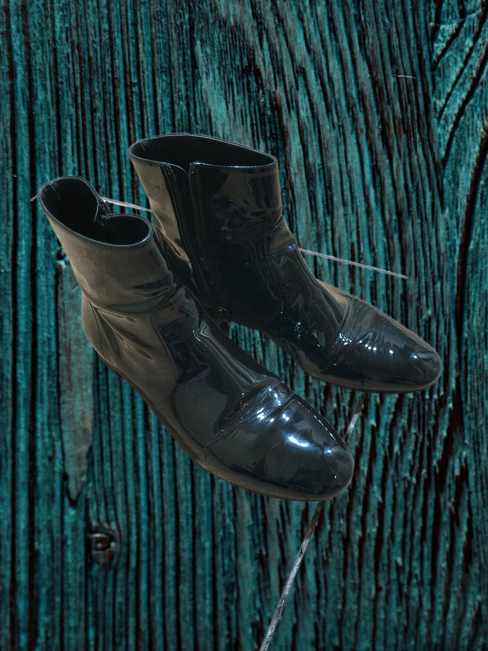 Prada PRADA Womens Black Patent Leather Ankle Boots Size US 8 / IT 38 - 1 Thumbnail
