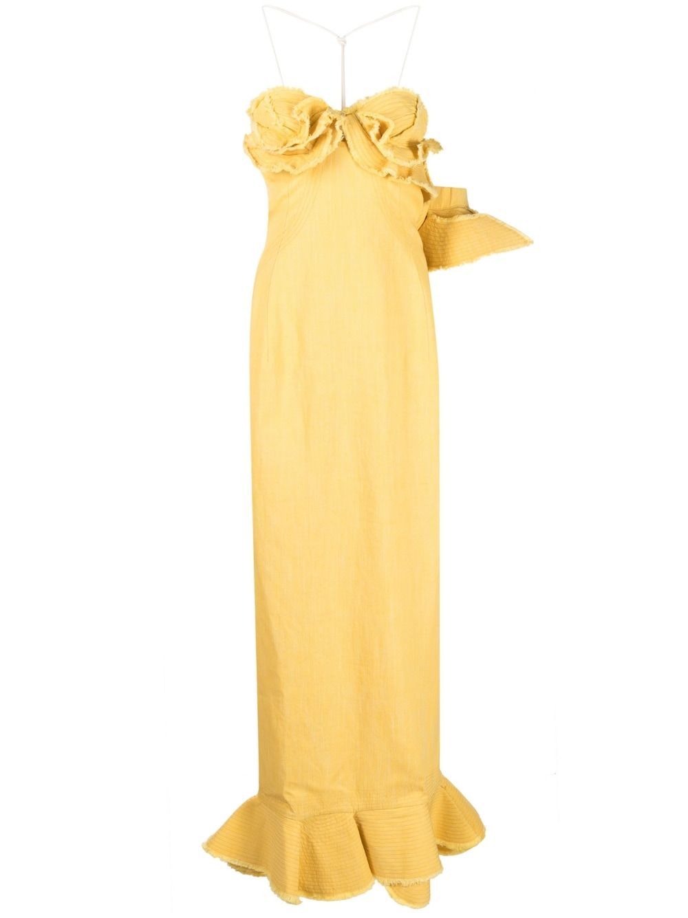 Jacquemus La Robe Artichaut Ruffled Maxi Dress Size XS / US 0-2 / IT 36-38 - 1 Thumbnail