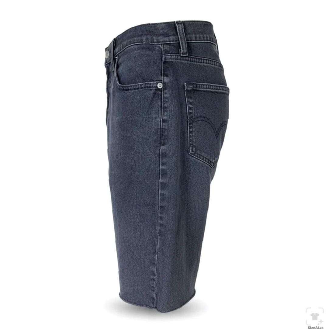 Levi's Levi's 512 Shorts Slim Bermuda Denim Gray Charcoal Wash 34 Inseam 10 Zip Mens Shorts Size US 34 / EU 50 - 3 Thumbnail