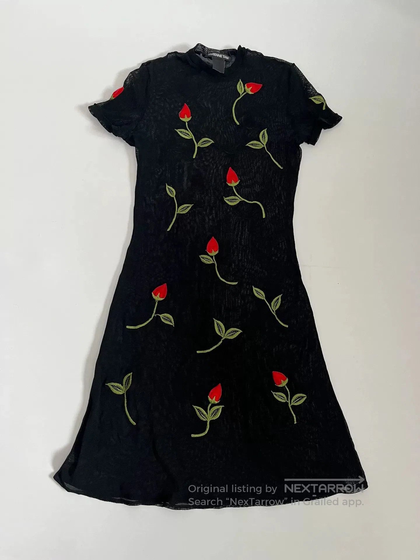 Vivienne Tam Vivienne Tam Embroidered Floral Mesh Dress. Size S / US 4 / IT 40 - 1 Thumbnail