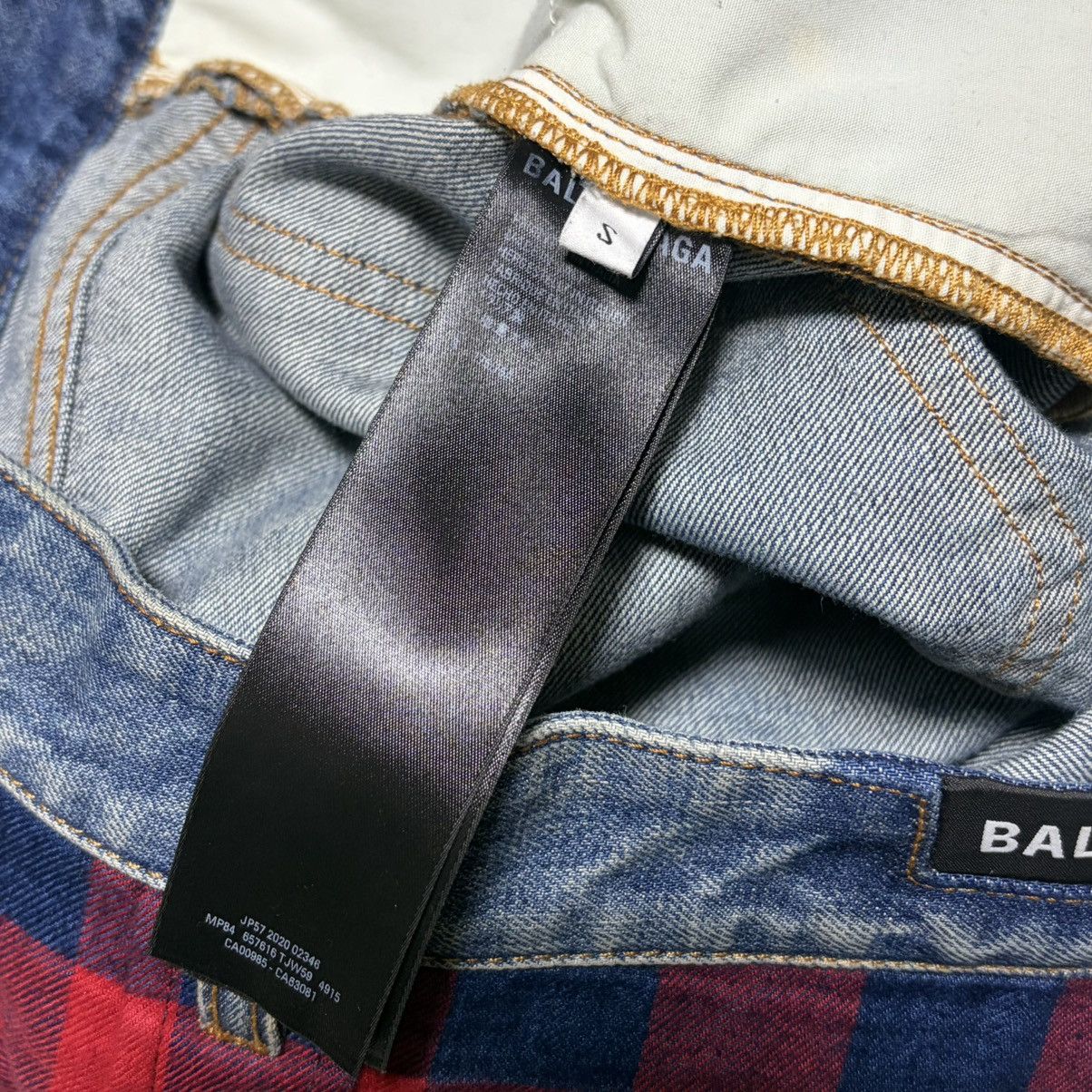 Balenciaga Balenciaga 2021SS Hybrid Flannel Shirt Denim Size US 32 / EU 48 - 10 Thumbnail