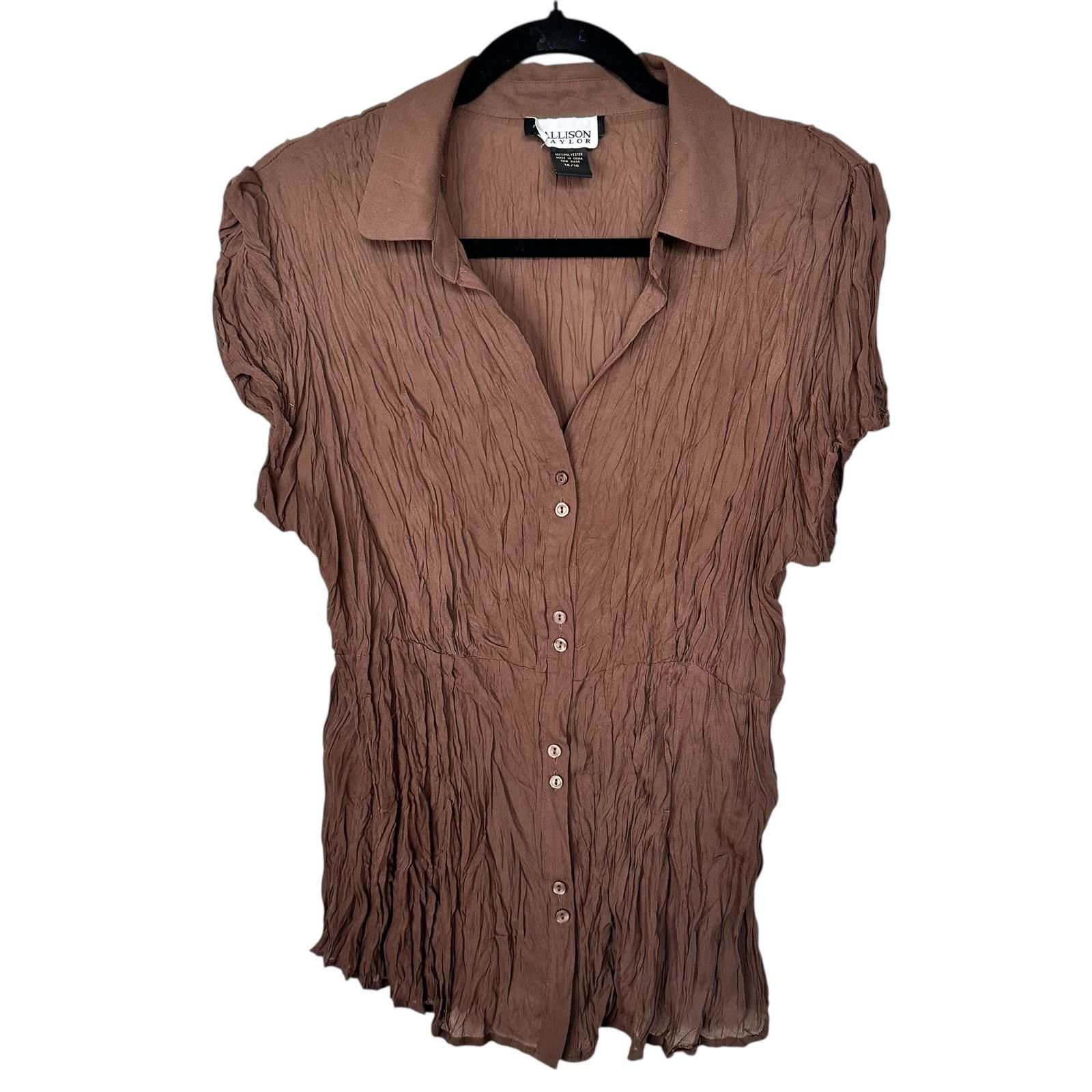 Other Allison Taylor Y2K Going Out Ruffle Tops Leopard Brown XL Size XL / US 12-14 / IT 48-50 - 9 Thumbnail