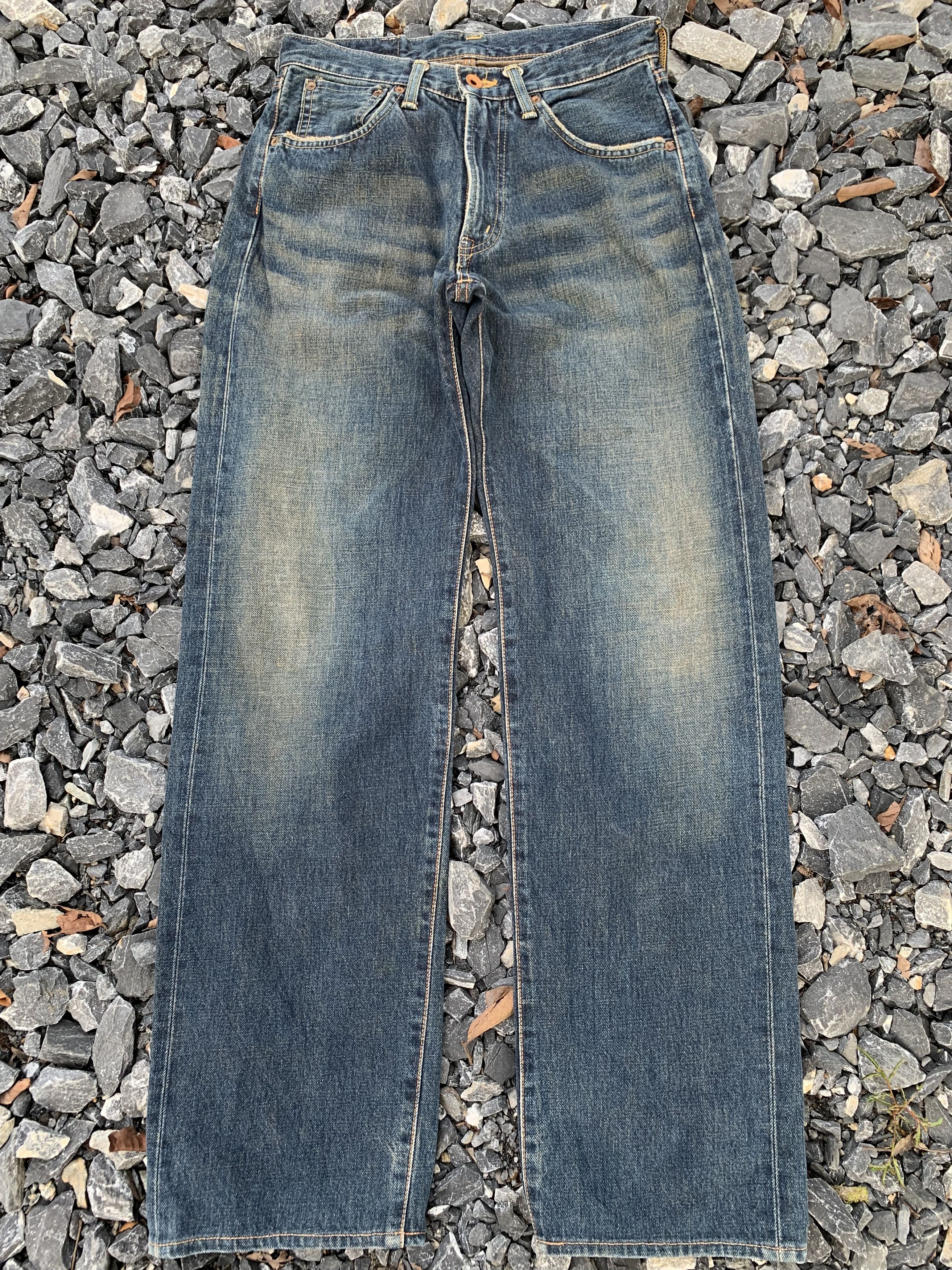 VINTAGE EDWIN 505X SELVEDGE MUDWASH RUSTY JAPANESE DENIM
