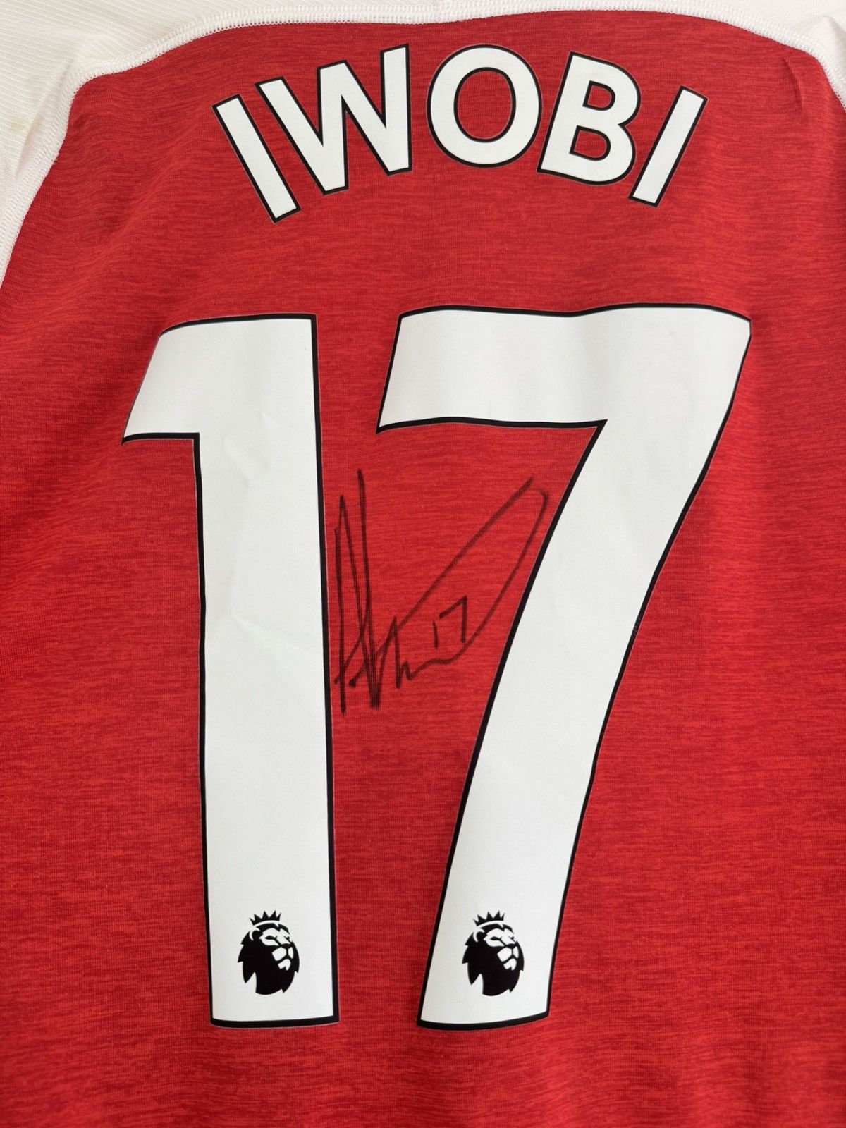 Puma Iwobi Arsenal 2018-2019 Signed Match Worn Home Soccer Jersey Size US L / EU 52-54 / 3 - 9 Thumbnail