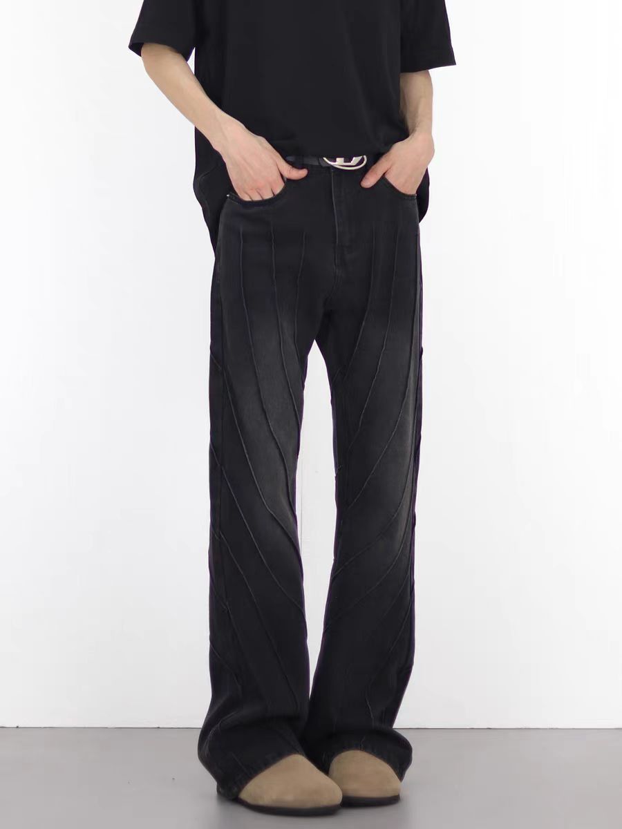 Japanese Brand × Jean Vintage micro flare washed straight leg jeans Size US 30 / EU 46 - 3 Thumbnail
