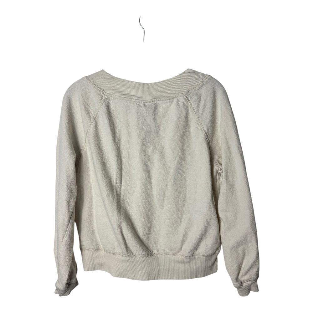 Other Universal Thread White V-Neck Sweatshirt Pullover Women’s Size XS Long Sleeve Size XS / US 0-2 / IT 36-38 - 3 Thumbnail