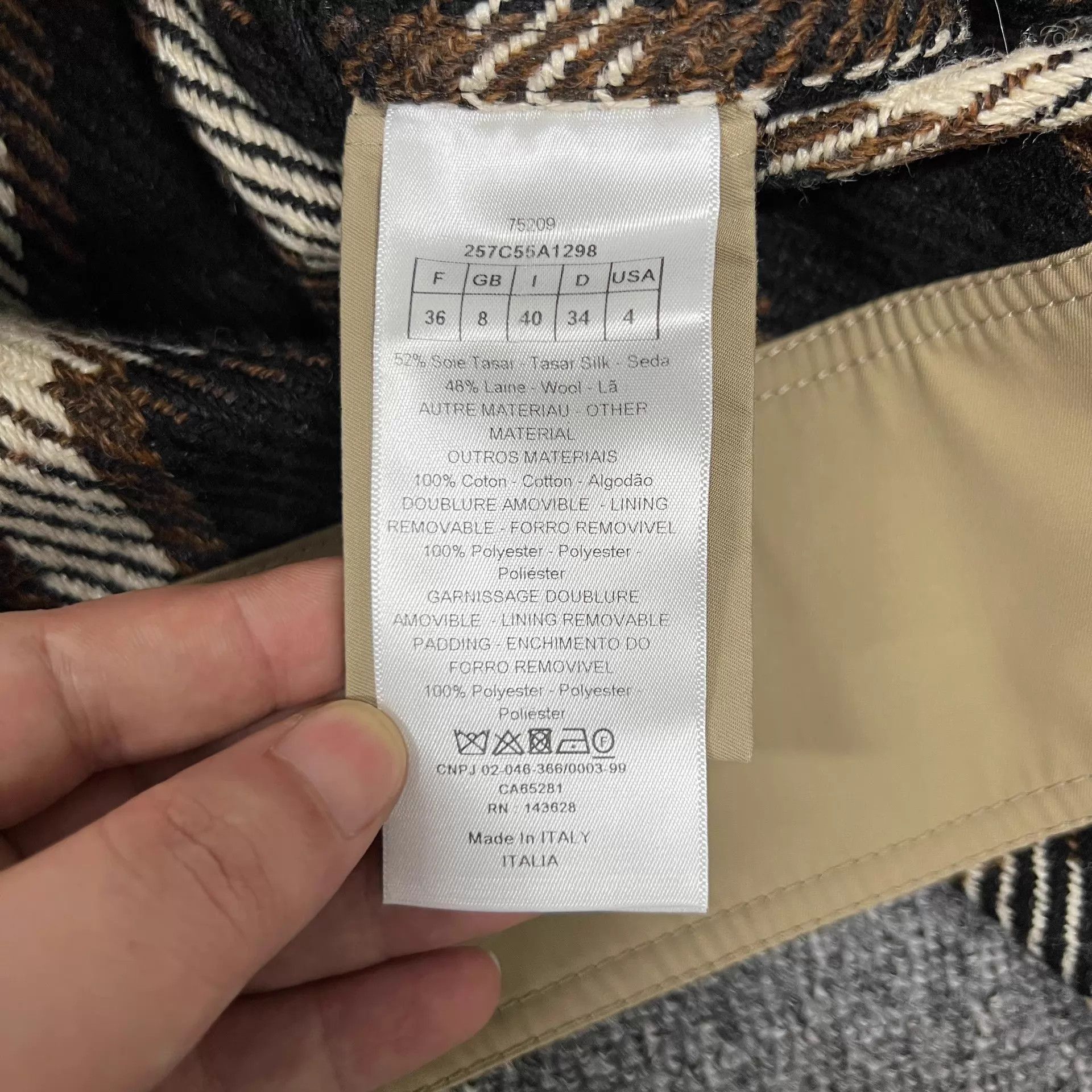 Dior Dior Plaid Big Pocket Bee Embroidered Jacket 36 Size XS / US 0-2 / IT 36-38 - 7 Thumbnail