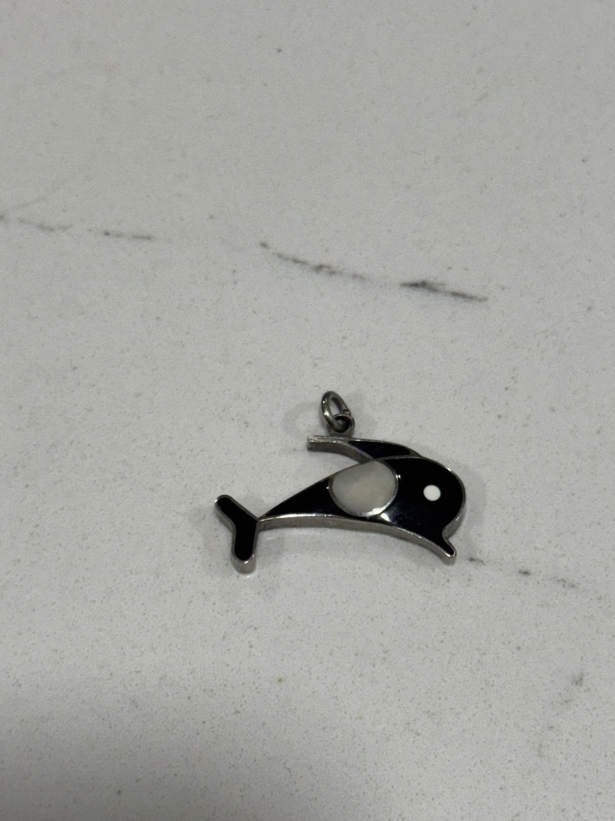 Sterling Silver Vintage Sterling Silver Dolphin Pendant Size ONE SIZE - 3 Thumbnail
