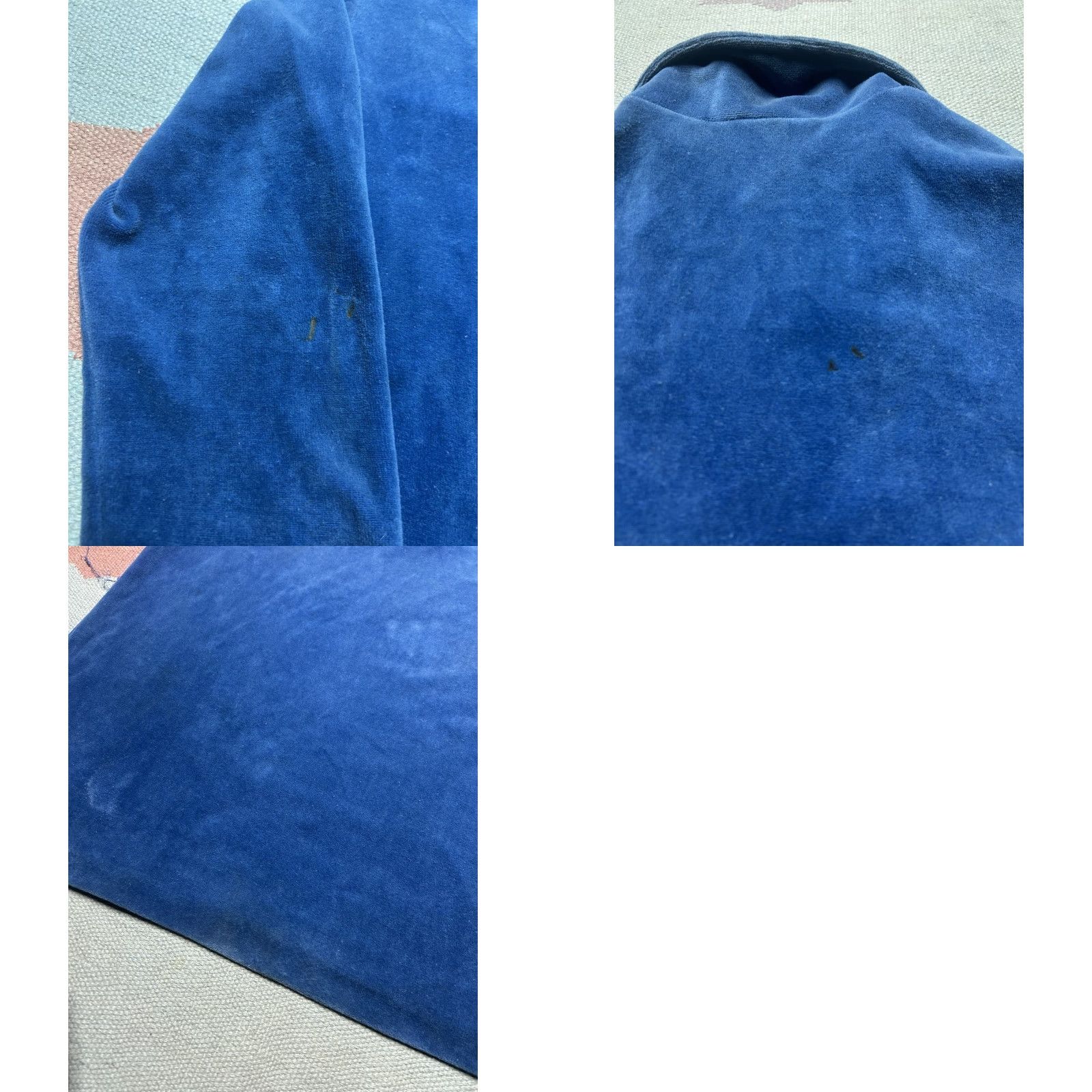 Sears VINTAGE Sears Shirt Adult Women 70s Velour Blue Long Sleeve Open Neck Size 16 Size XXL / US 16-18 / IT 52-54 - 8 Thumbnail