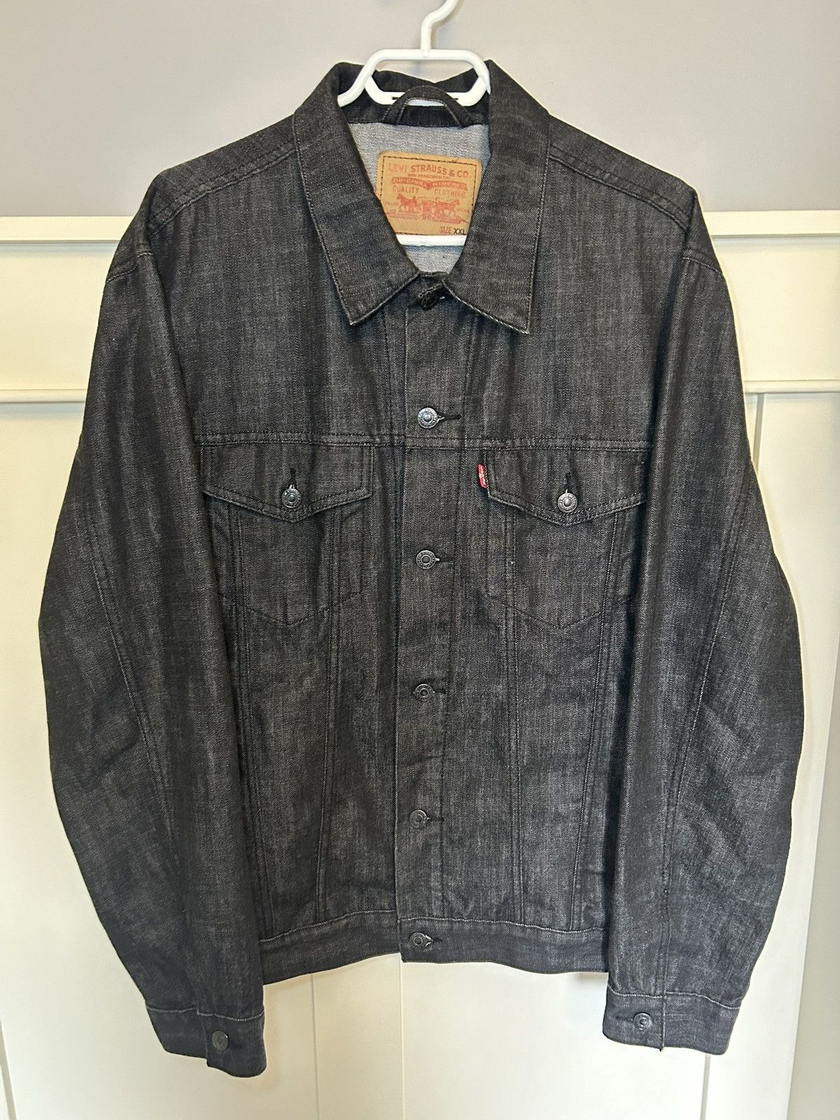 Levi's Vintage Levis dark grey / black denim jacket Size US XXL / EU 58 / 5 - 1 Thumbnail