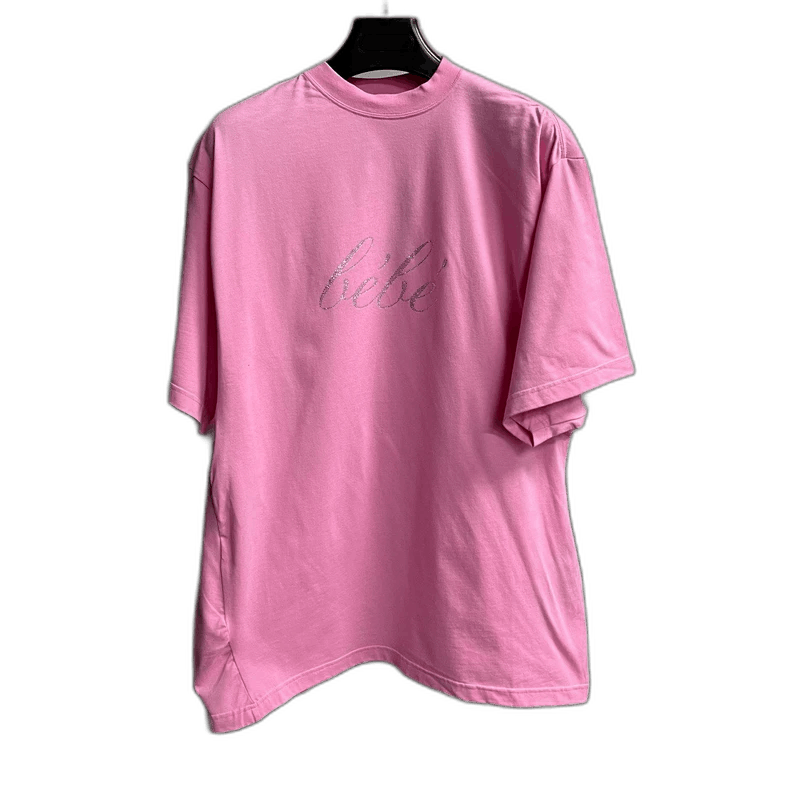 Balenciaga Pink Bebe Logo Short Sleeve T-Shirt-2506 Size US S / EU 44-46 / 1 - 1 Thumbnail