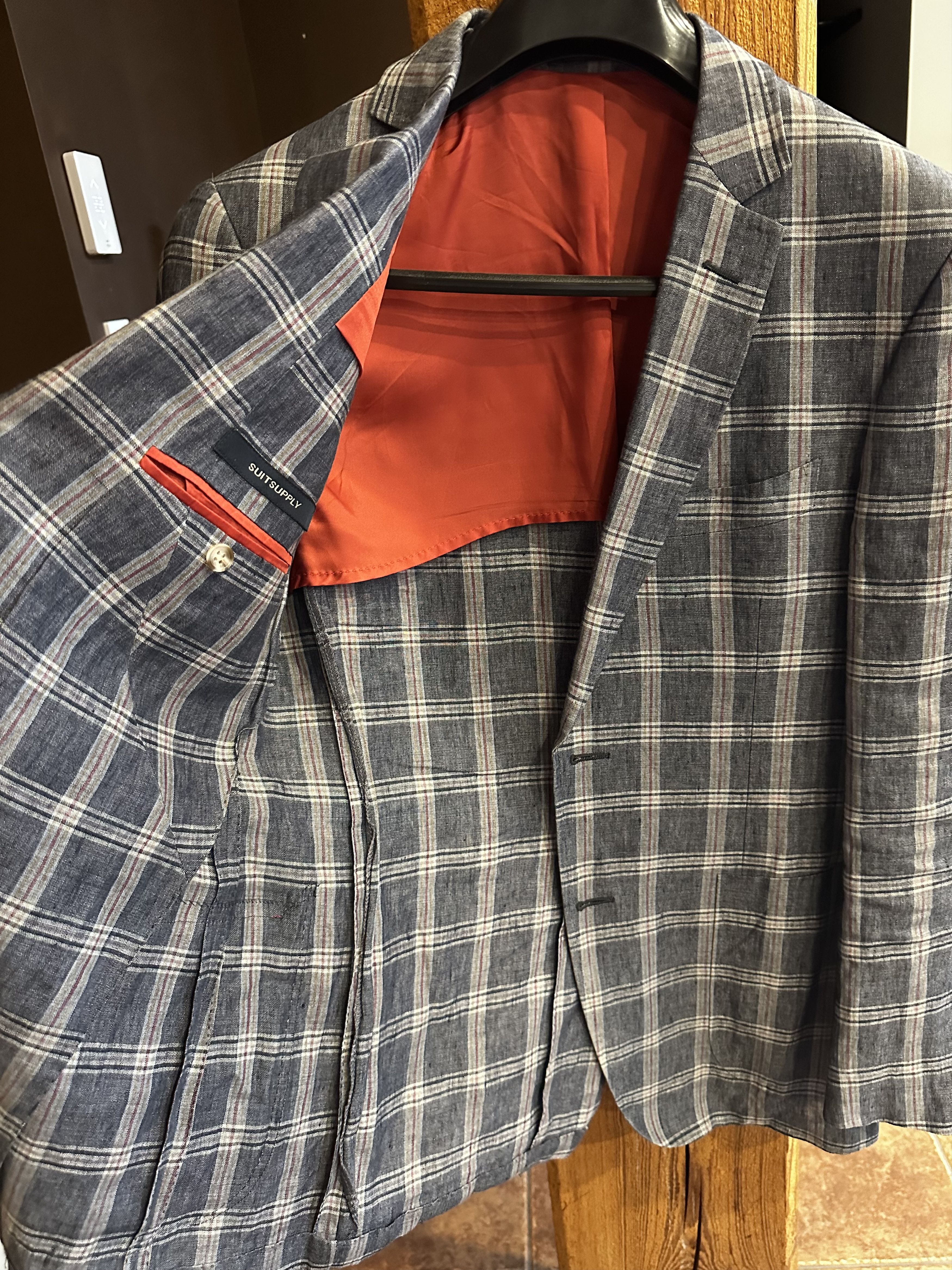 Suitsupply Suitsupply Plaid Linen-Blend Blazer – Size 46 (EU) Size 36R - 2 Thumbnail