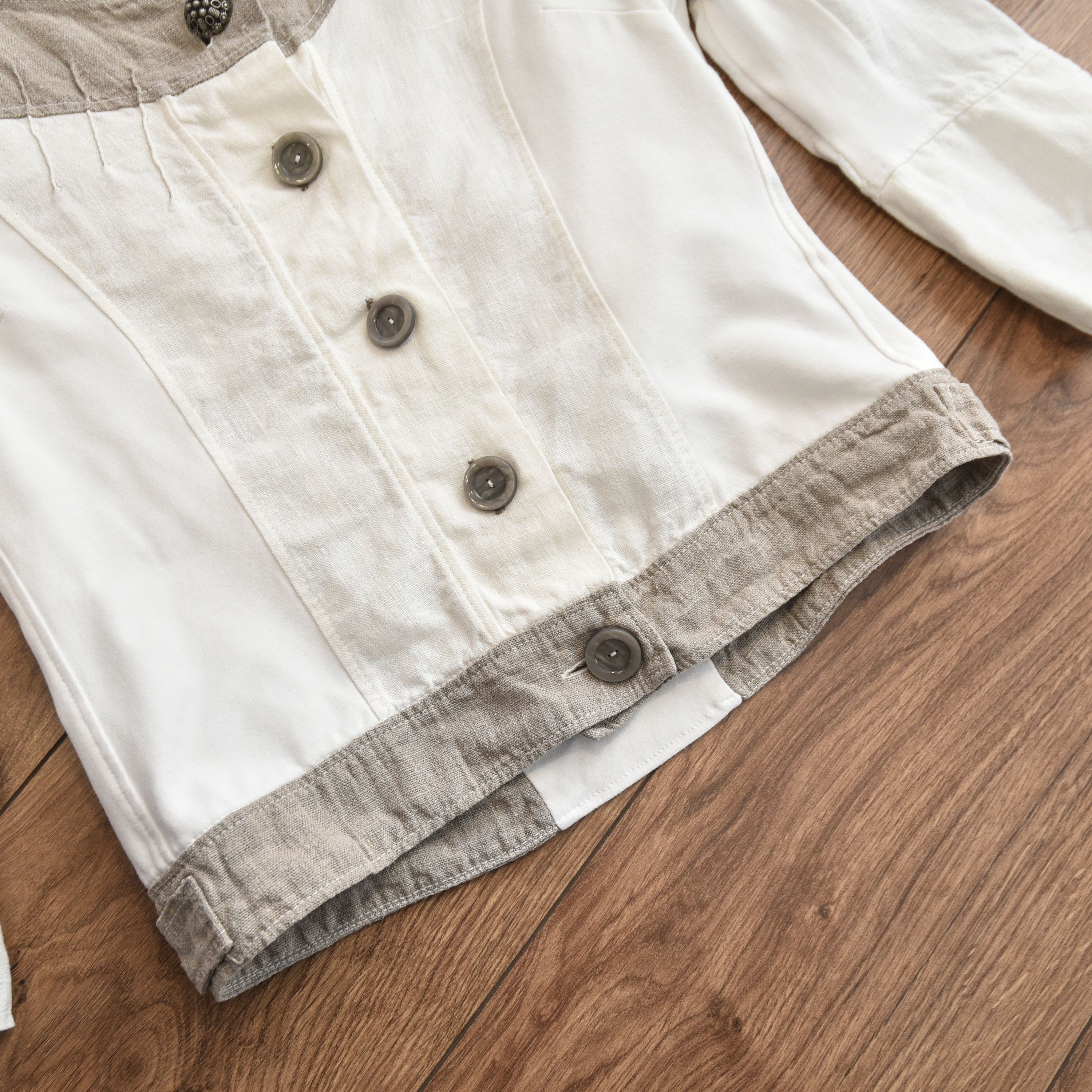 Elisa Cavaletti ELISA CAVALETTI 100% Linen Jacket Blazer Y2K Premium Size S / US 4 / IT 40 - 10 Thumbnail