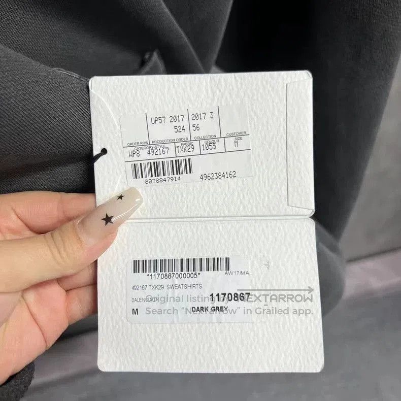 Balenciaga Balenciaga Gray Logo Print Hoodie. Size US XS / EU 42 / 0 - 5 Thumbnail
