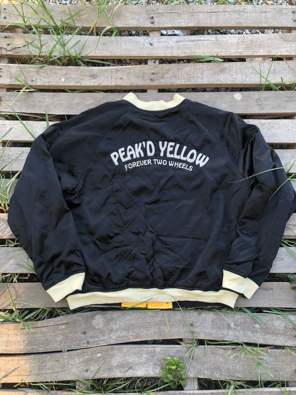 Japanese Brand Vintage Sukajan Peak'd Yellow Embroidery Reversible Jacket Size US M / EU 48-50 / 2 - 4 Thumbnail