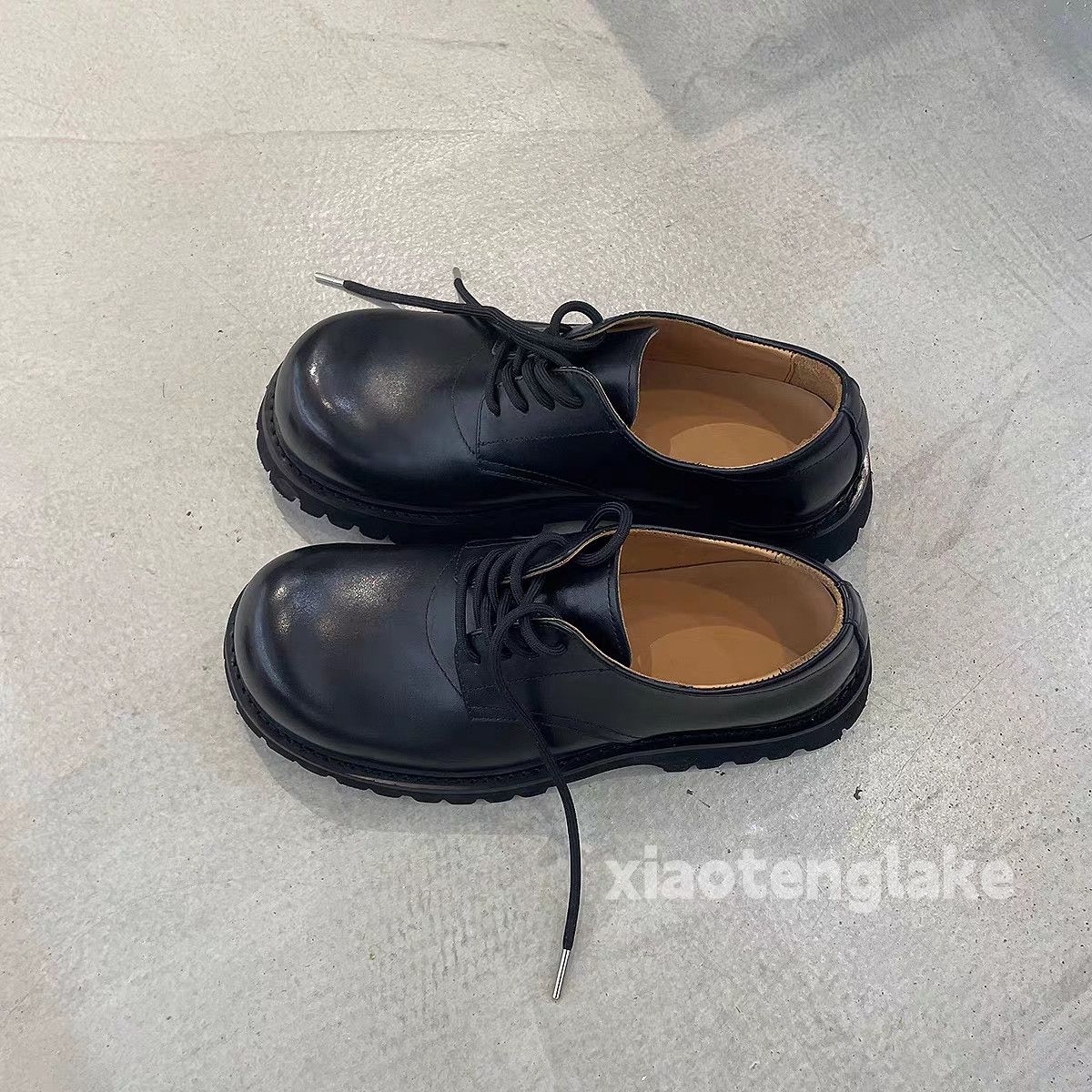 Vintage unisex derby outdoor thick sole punk grunge shoes boots Size US 5.5 / EU 38 - 6 Thumbnail