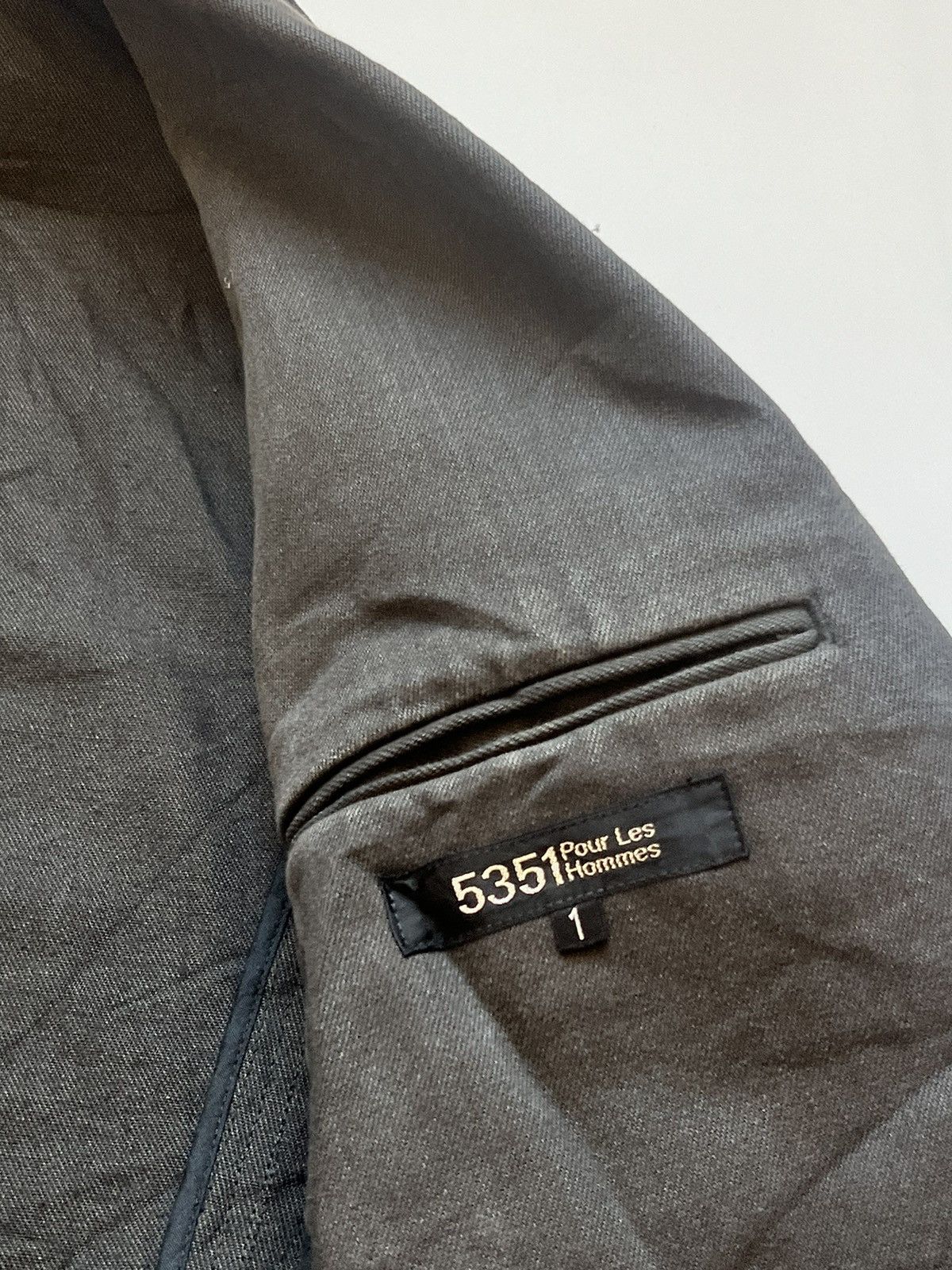 5351 POUR LES HOMMES × Designer × Japanese Brand 5351 Pour Les Hommes Workwear Style Blazer Size 34S - 3 Thumbnail