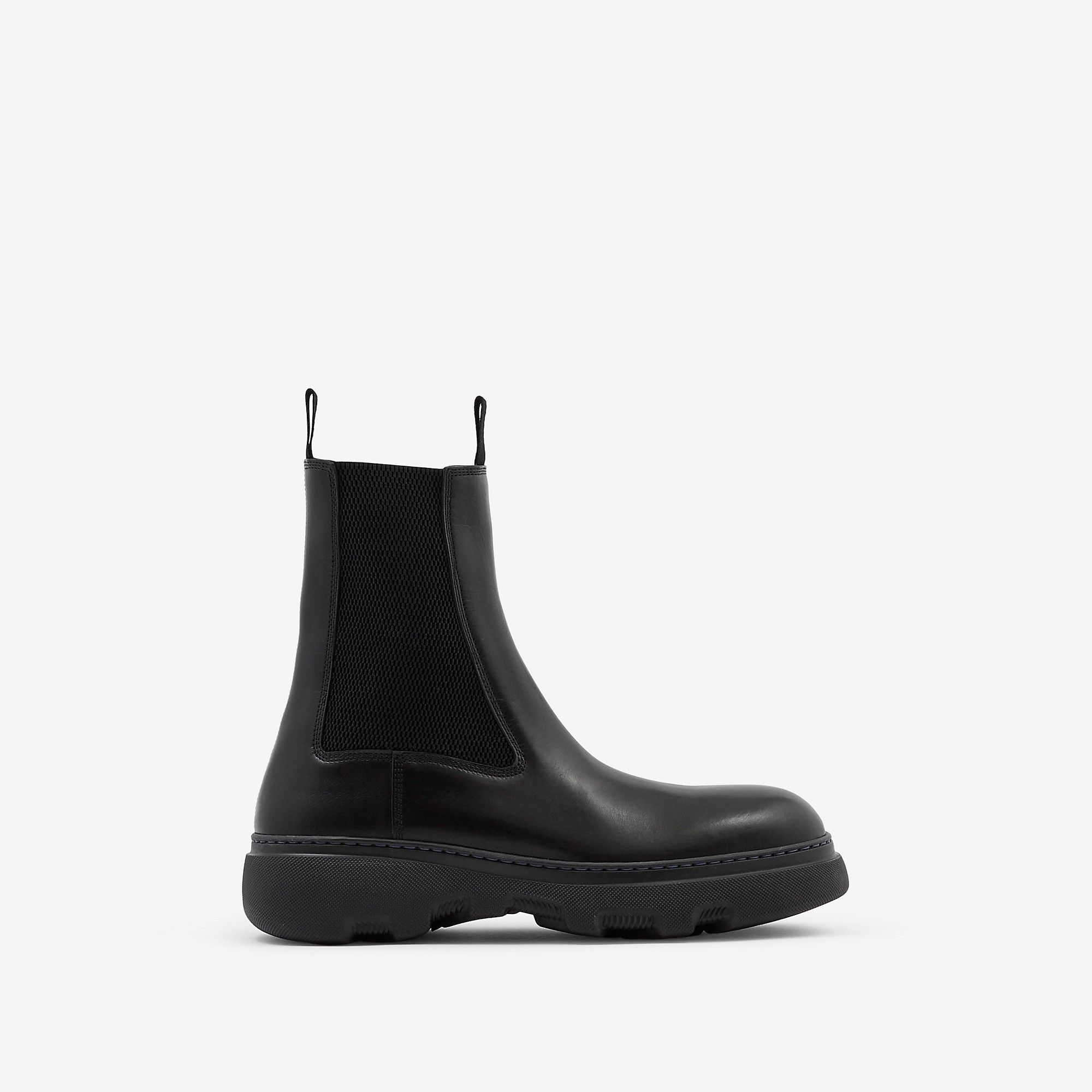 o1w1db10125 Leather Creeper Chelsea Boots in Black