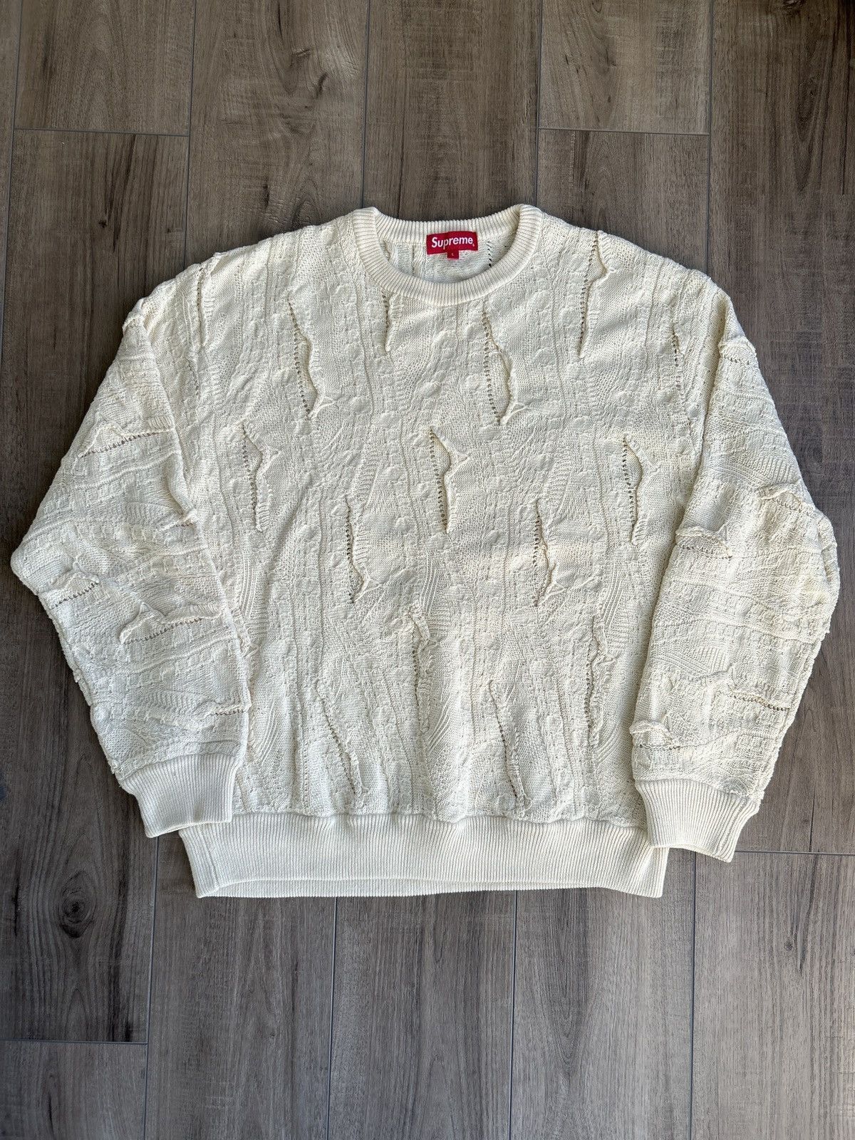 Supreme Supreme Textured Pattern Knit Sweater SS19 Size US L / EU 52-54 / 3 - 2 Thumbnail