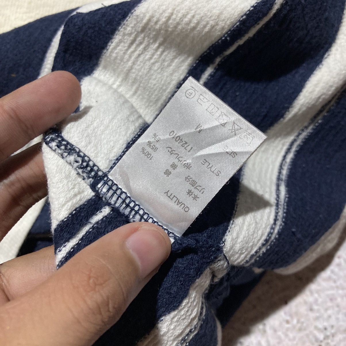 Tete Homme Vintage Tete Homme by Issey Miyake Stripe Longsleve Designer Size US L / EU 52-54 / 3 - 16 Thumbnail