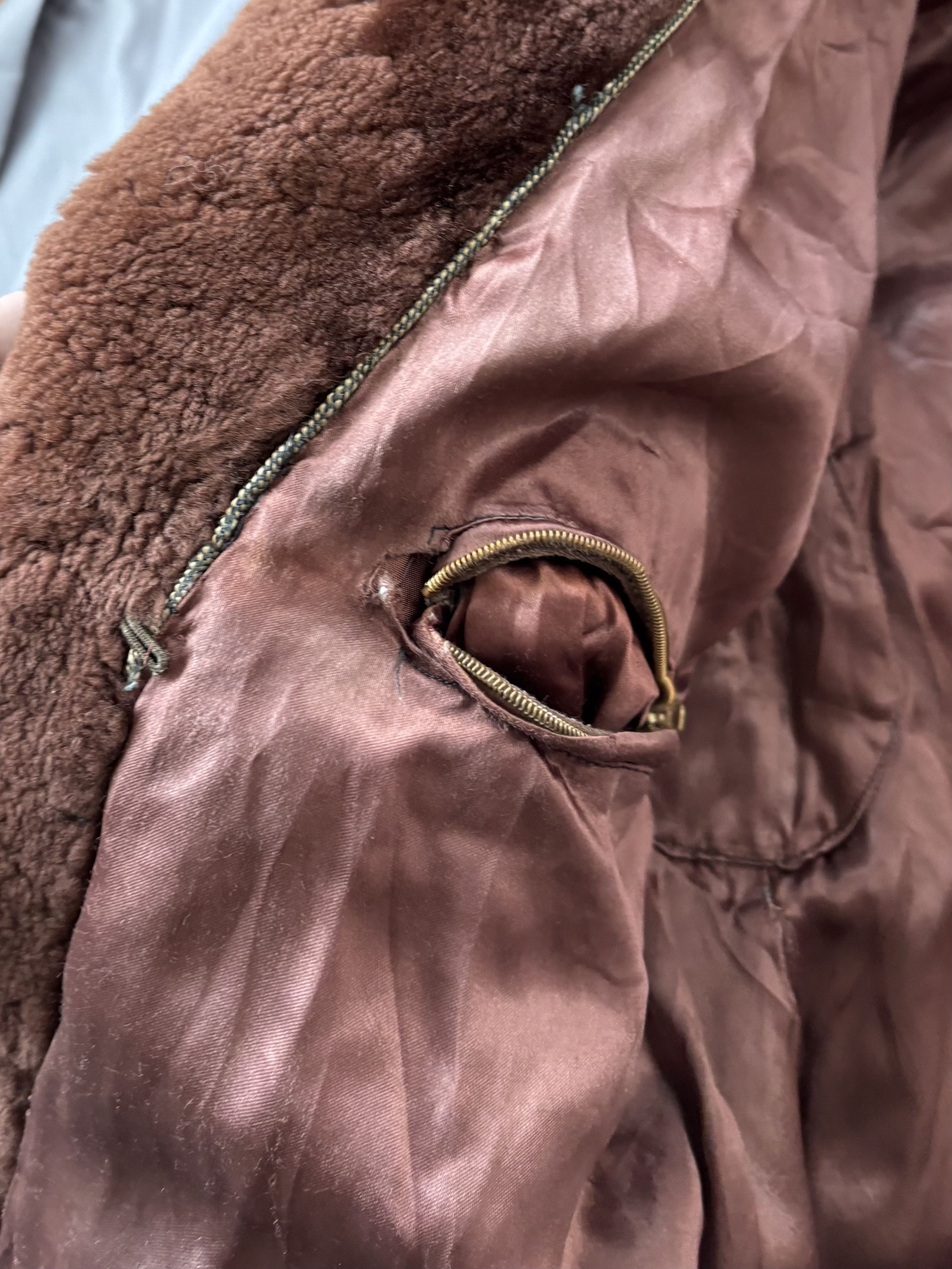 Vintage 1950s Fur Coat Vintage Sheared Beaver Long Trench Overcoat Size US XS / EU 42 / 0 - 10 Thumbnail