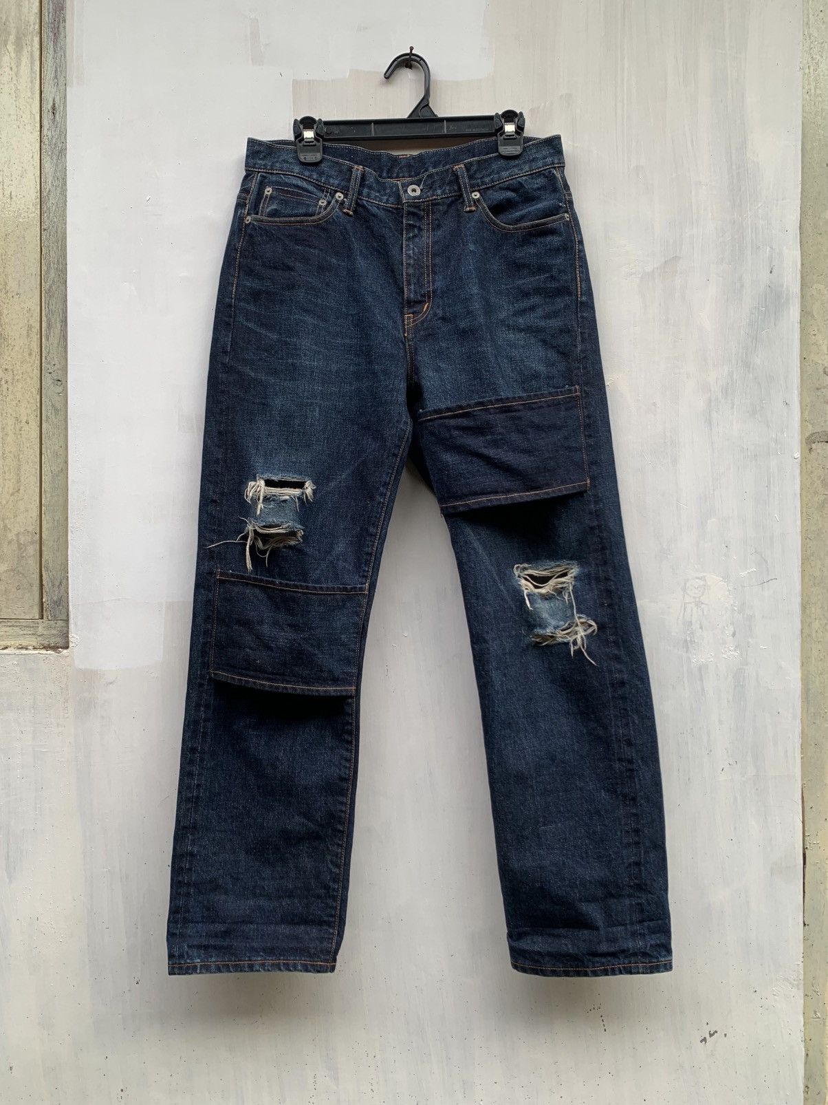 WHIZ LIMITED Japanese brand Whiz limited ripped selvedge denim if six lgb Size US 32 / EU 48 - 1 Thumbnail