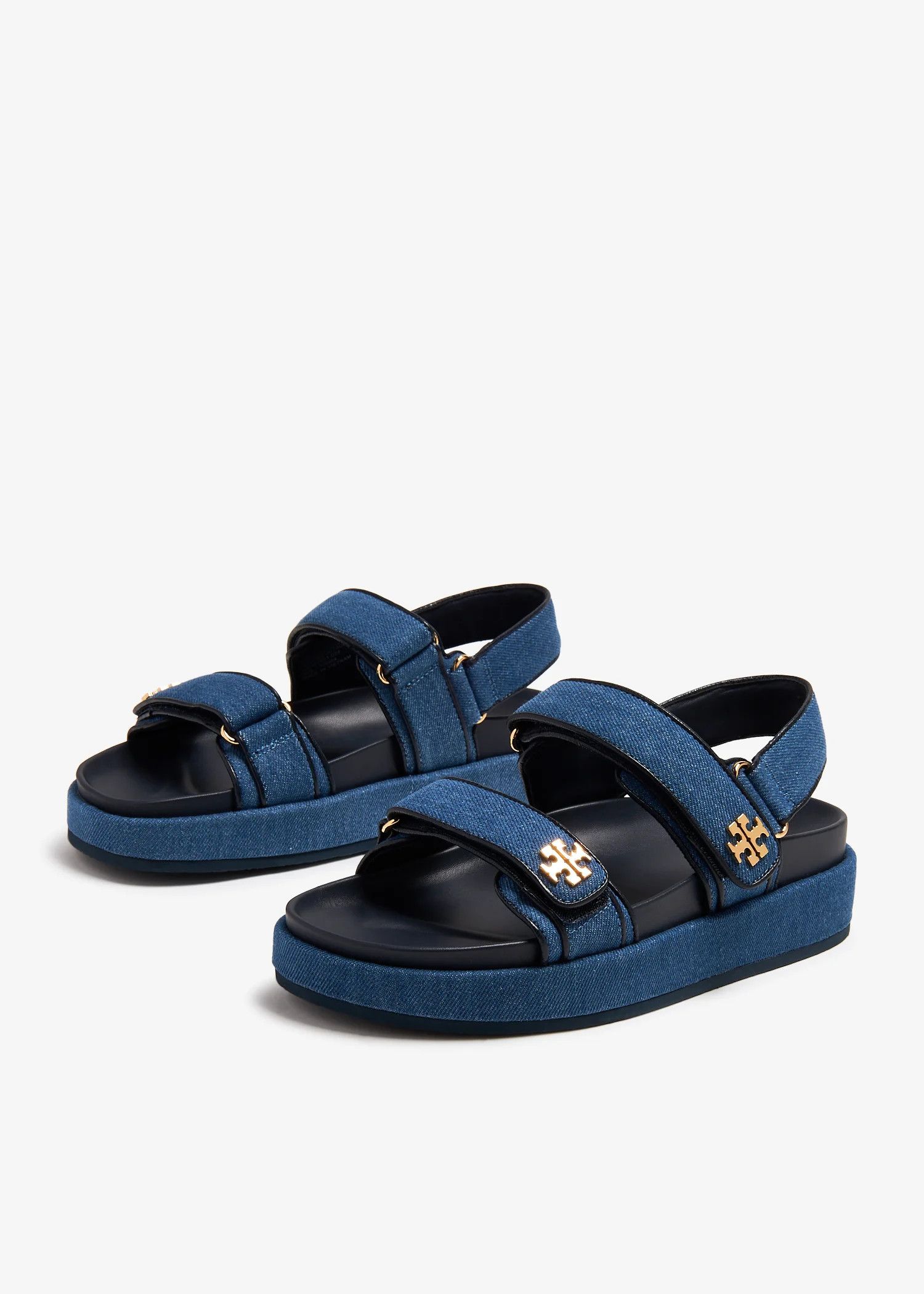 Tory Burch o1s22i1n1024 Denim Kira Sport Sandals in Blue Size US 8 / IT 38 - 5 Thumbnail
