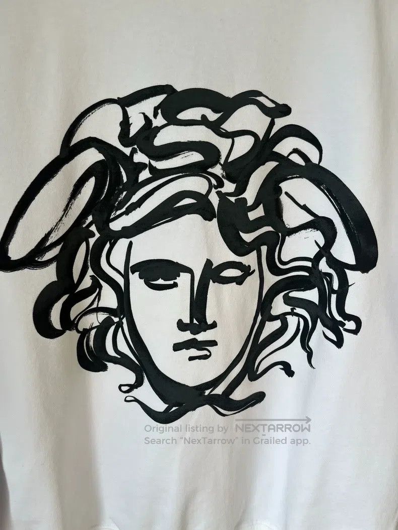 Versace Versace Men's Medusa avatar white long-sleeved T-shirt swe Size US M / EU 48-50 / 2 - 2 Thumbnail