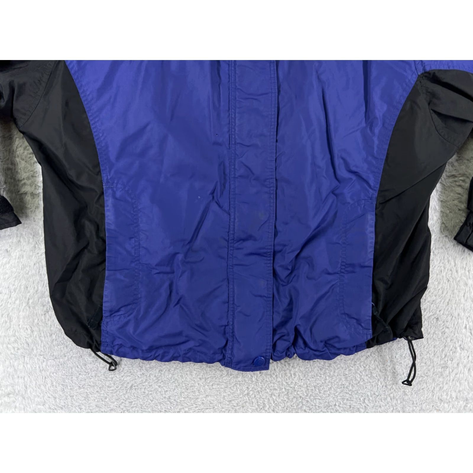 Vintage Columbia Jacket Womens XL Blue Black Yellow Windbreaker Hooded Full Zip Lightweight Casual Pockets Autumn Winter 90s Outdoor Mens Womens Girls Boys Size XL / US 12-14 / IT 48-50 - 7 Thumbnail
