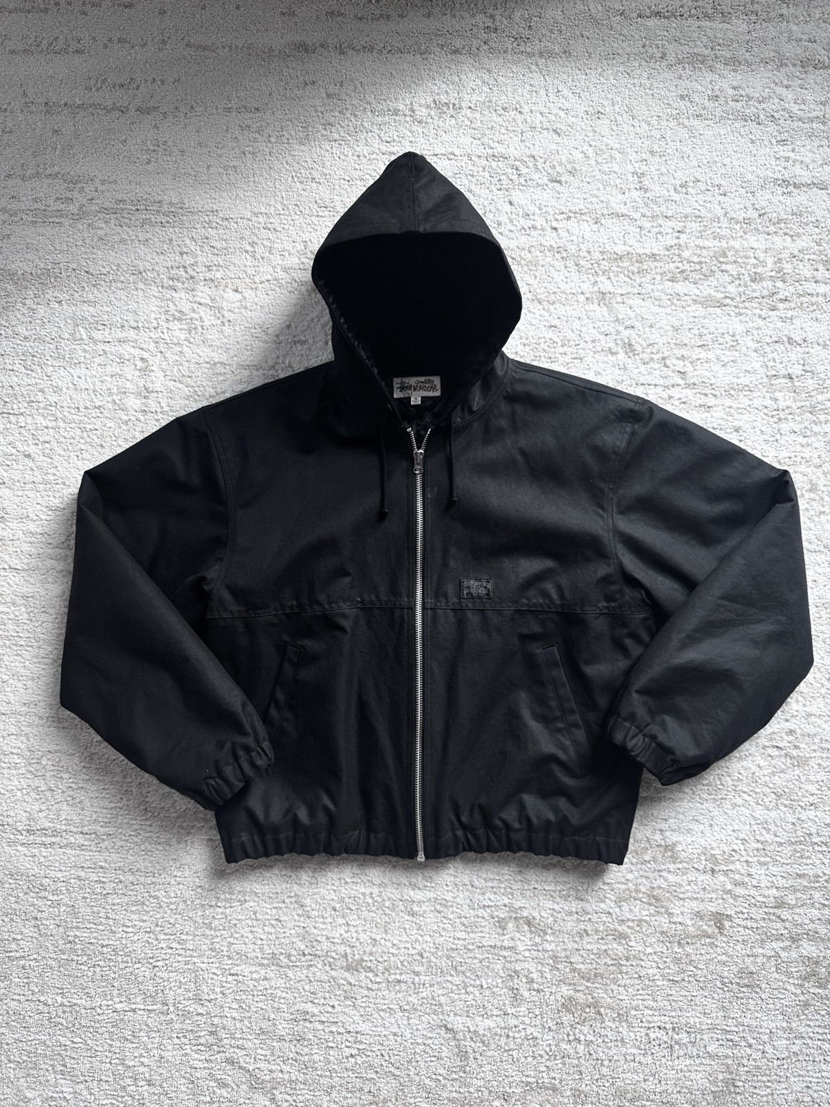 Stussy Short Parka Waxed Linen | Grailed