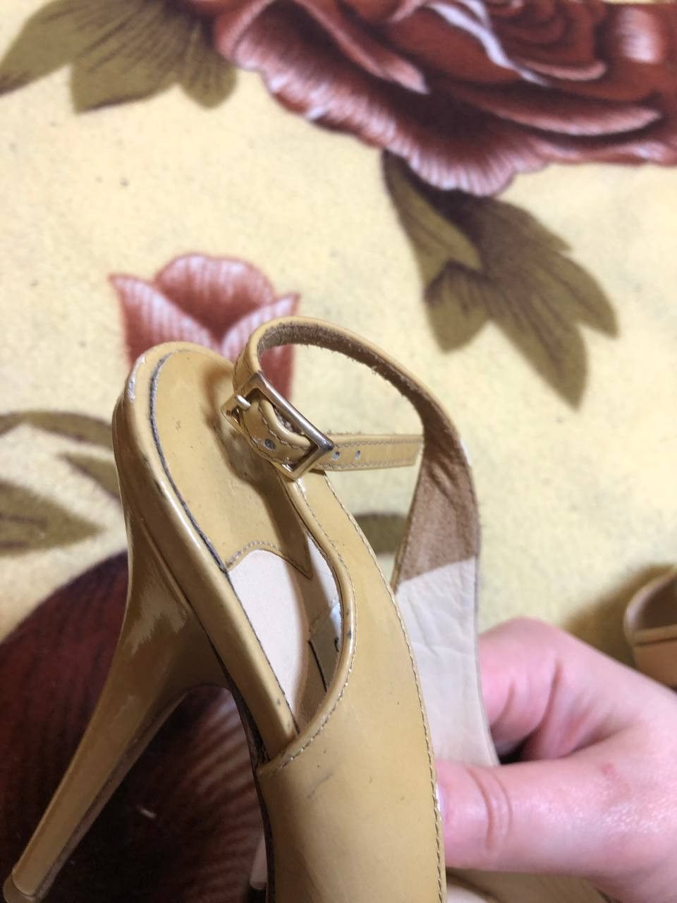 Jimmy Choo Jimmy Choo Womens Patent Leather Peep Toe Heel Pumps Size US 5 / IT 35 - 11 Thumbnail