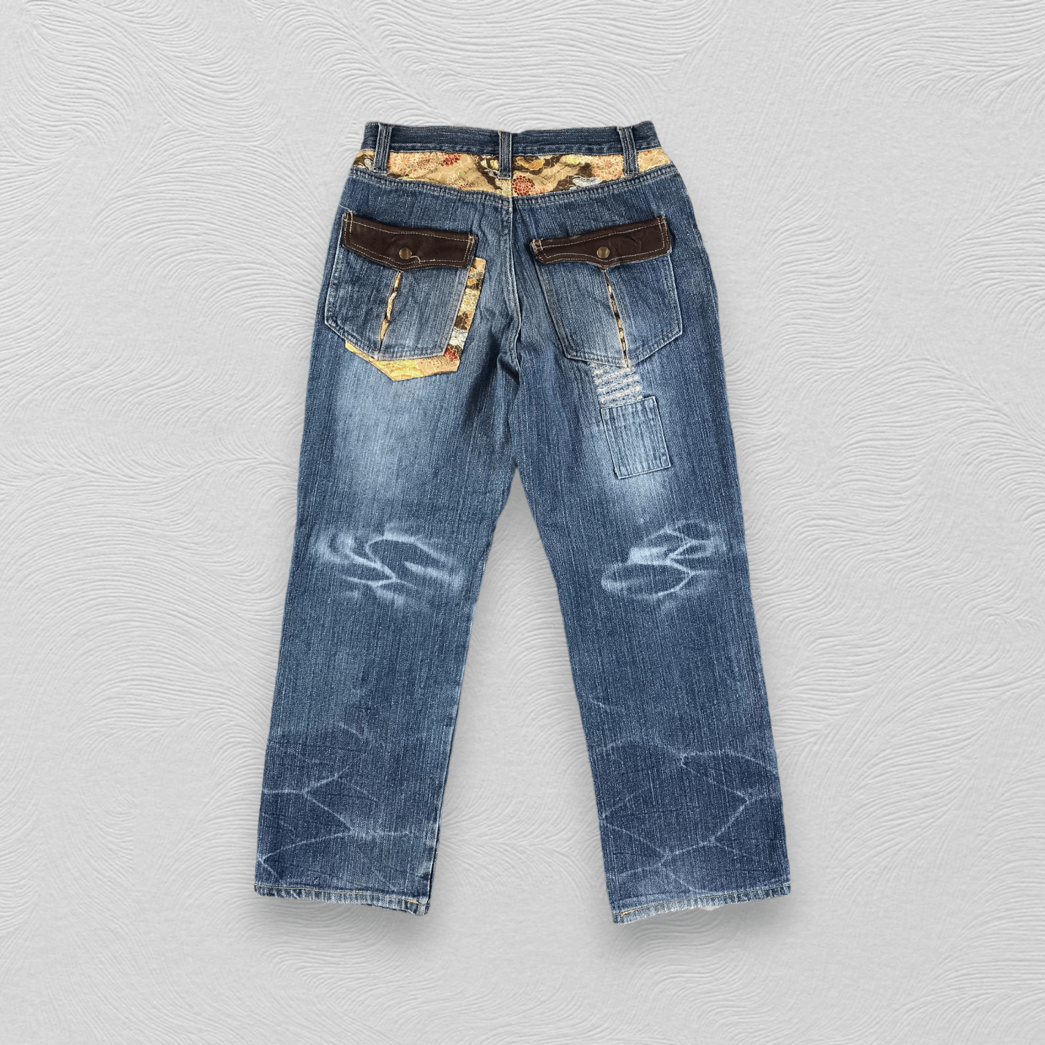 Japanese Brand Vintage Japanese Jeans Patchwork Distressed Denim KJ1809 Size US 29 - 2 Thumbnail