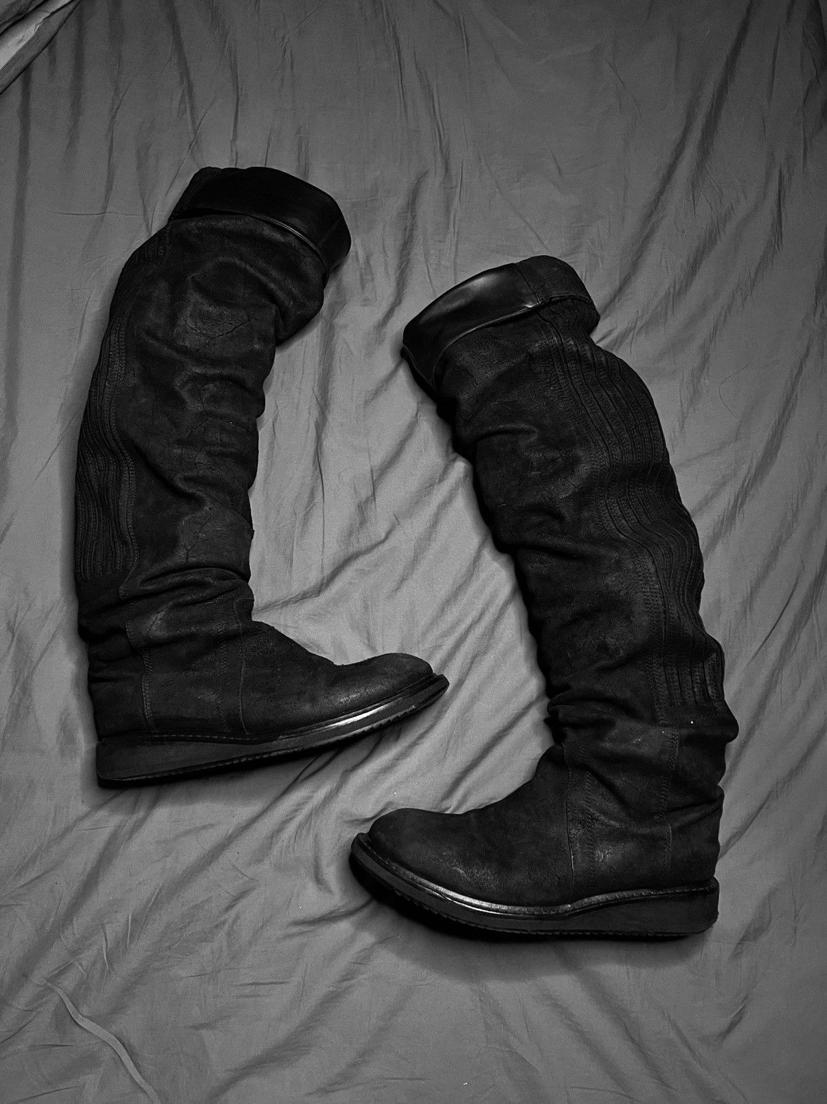 Rick Owens Rick owens thigh high creeper boot Size US 8 / EU 41 - 1 Thumbnail